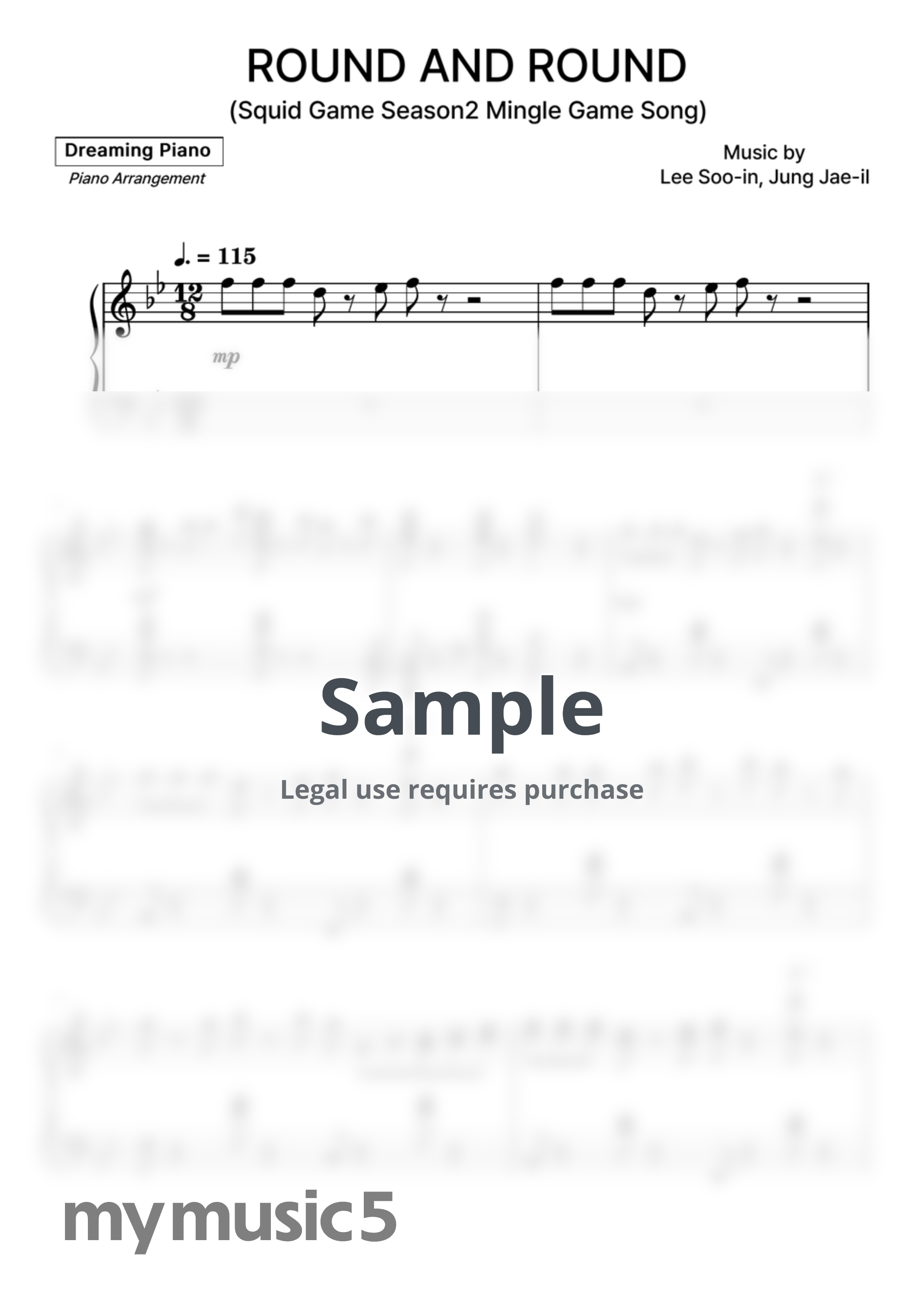 Lee Soo In - Squid Game Mingle song (Round and Round) by Dreaming Piano