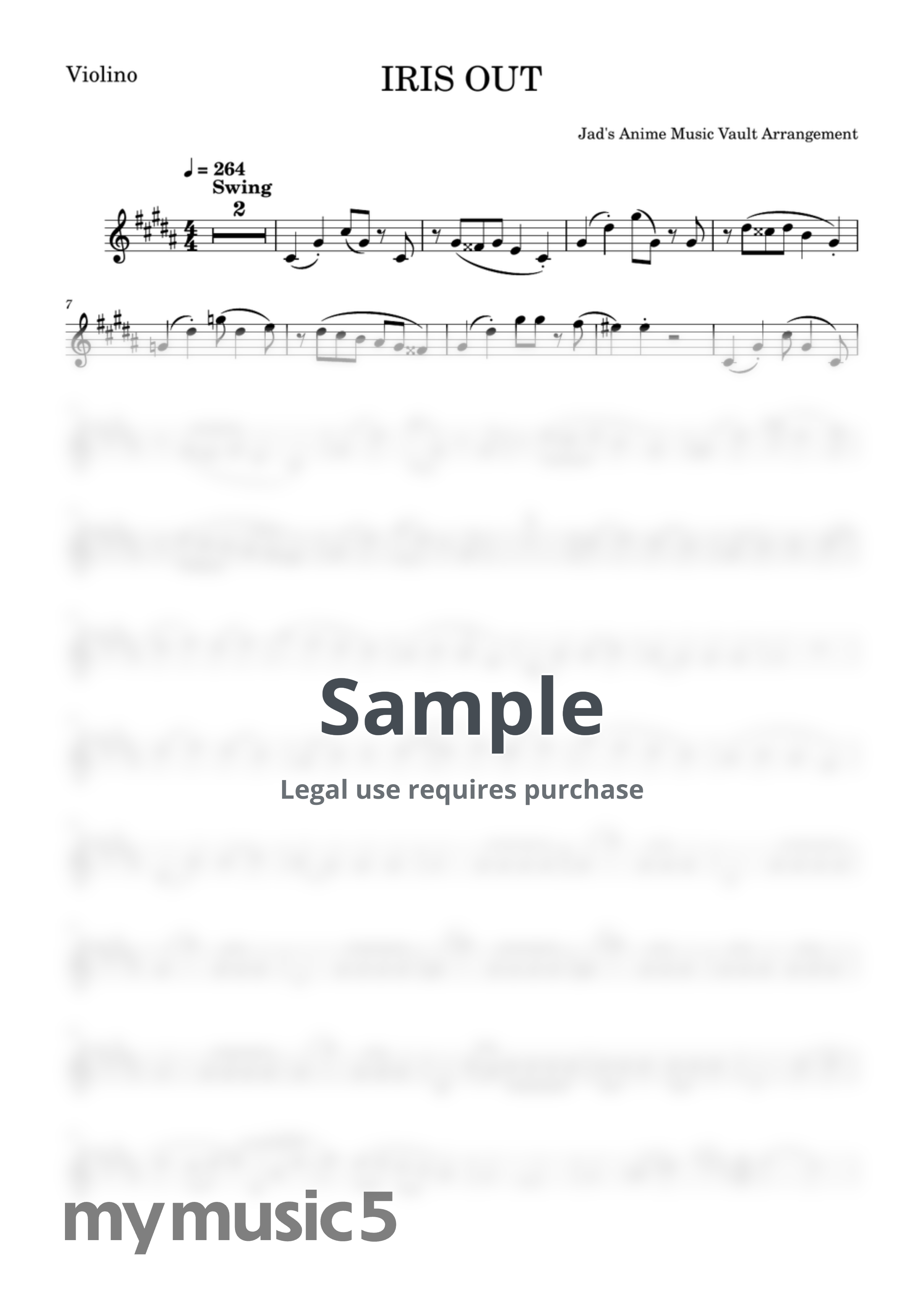 Kenshi Yonezu - IRIS OUT | Violin (from CHAINSAW MAN Movie: Reze Arc) by Jad's Anime Music Vault