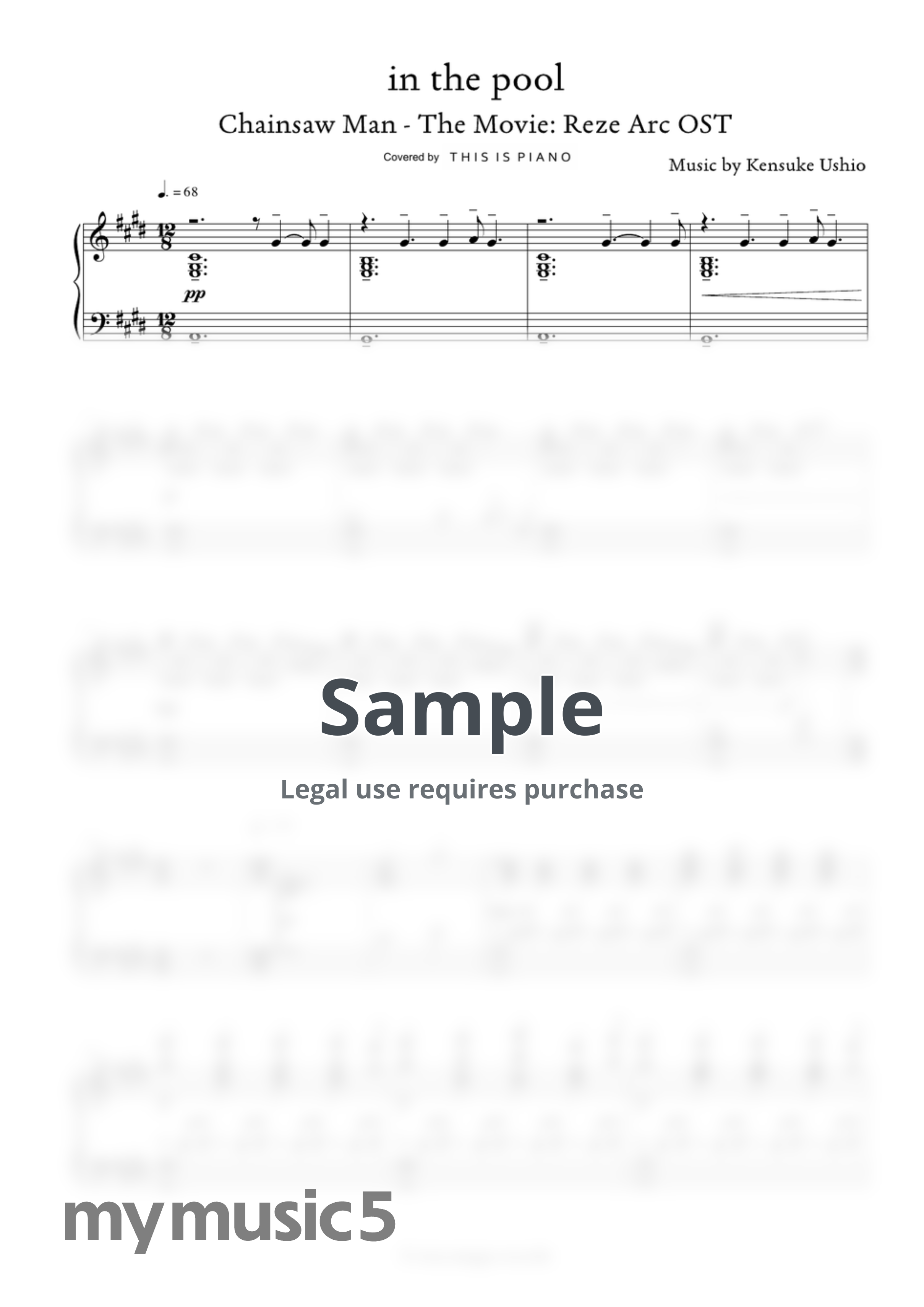 Kensuke Ushio - in the pool (Chainsaw Man - The Movie: Reze Arc OST) by THIS IS PIANO