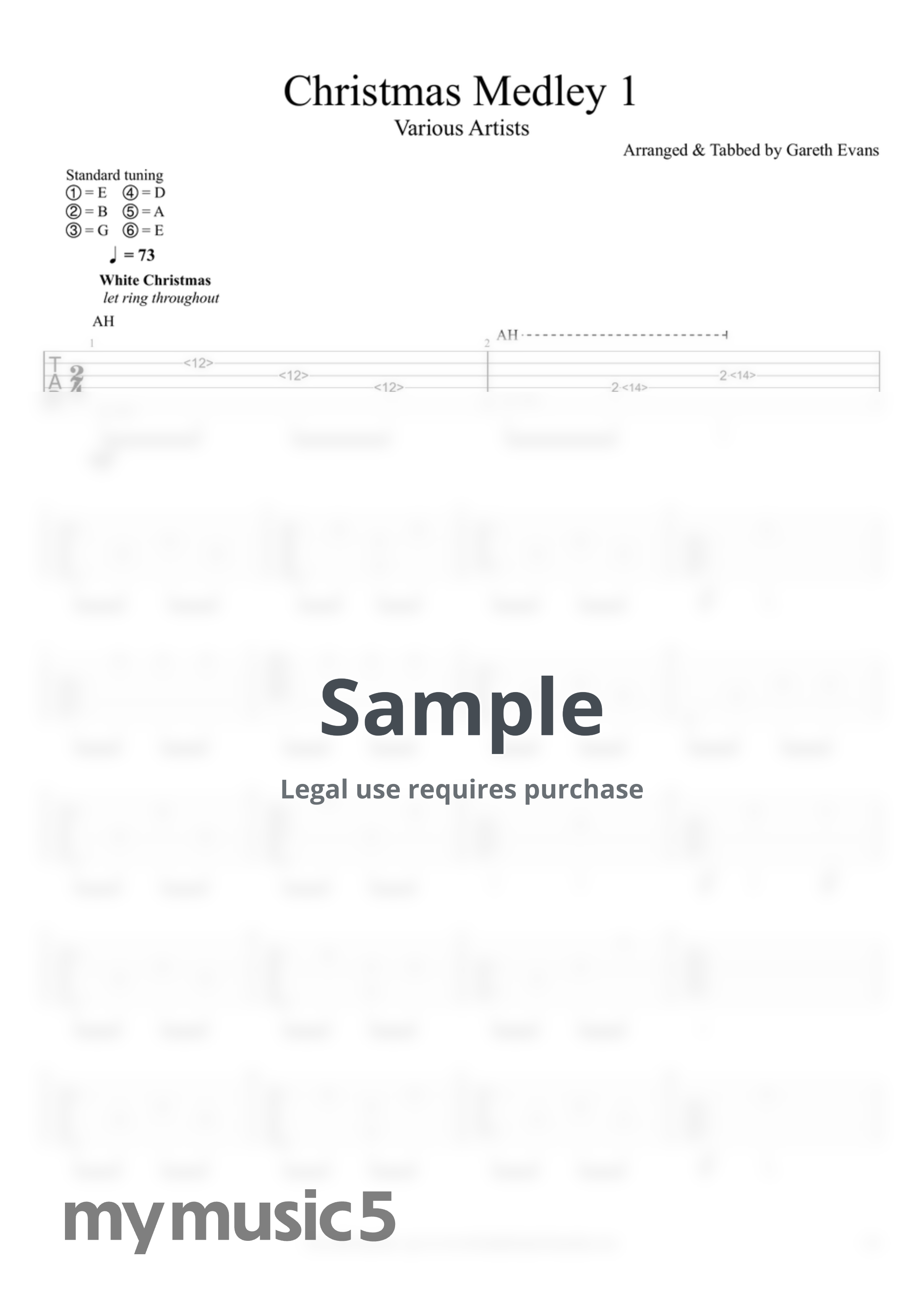 Various Artists - Christmas Medley 1 (Fingerstyle Solo) by Gareth Evans