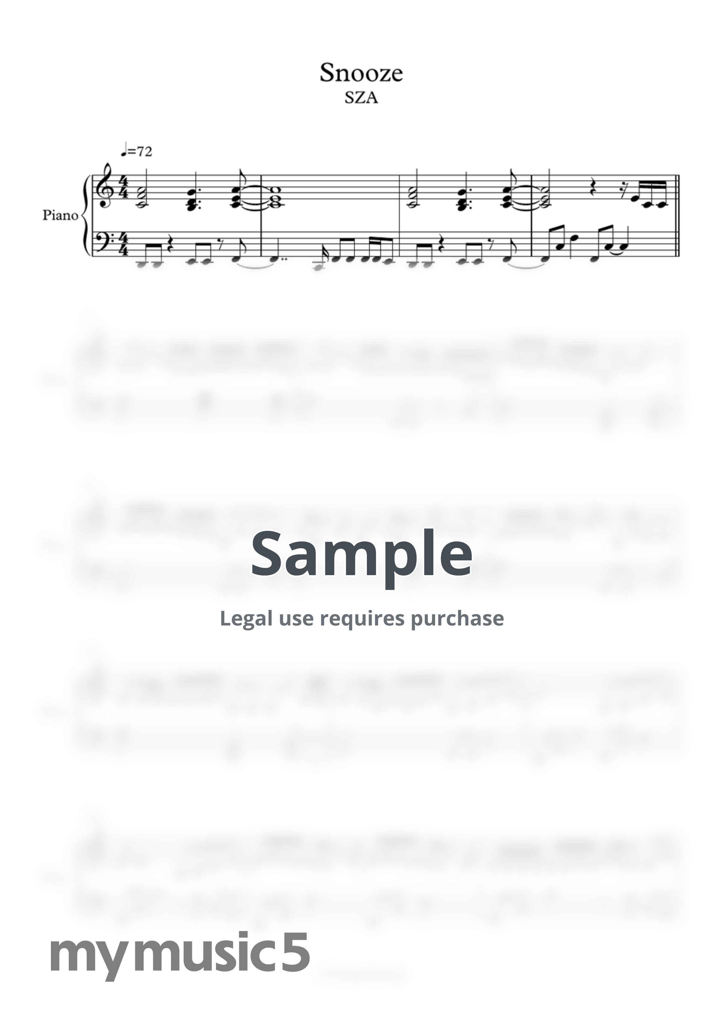 SZA - Snooze (SoloPiano) by OrangeGarage