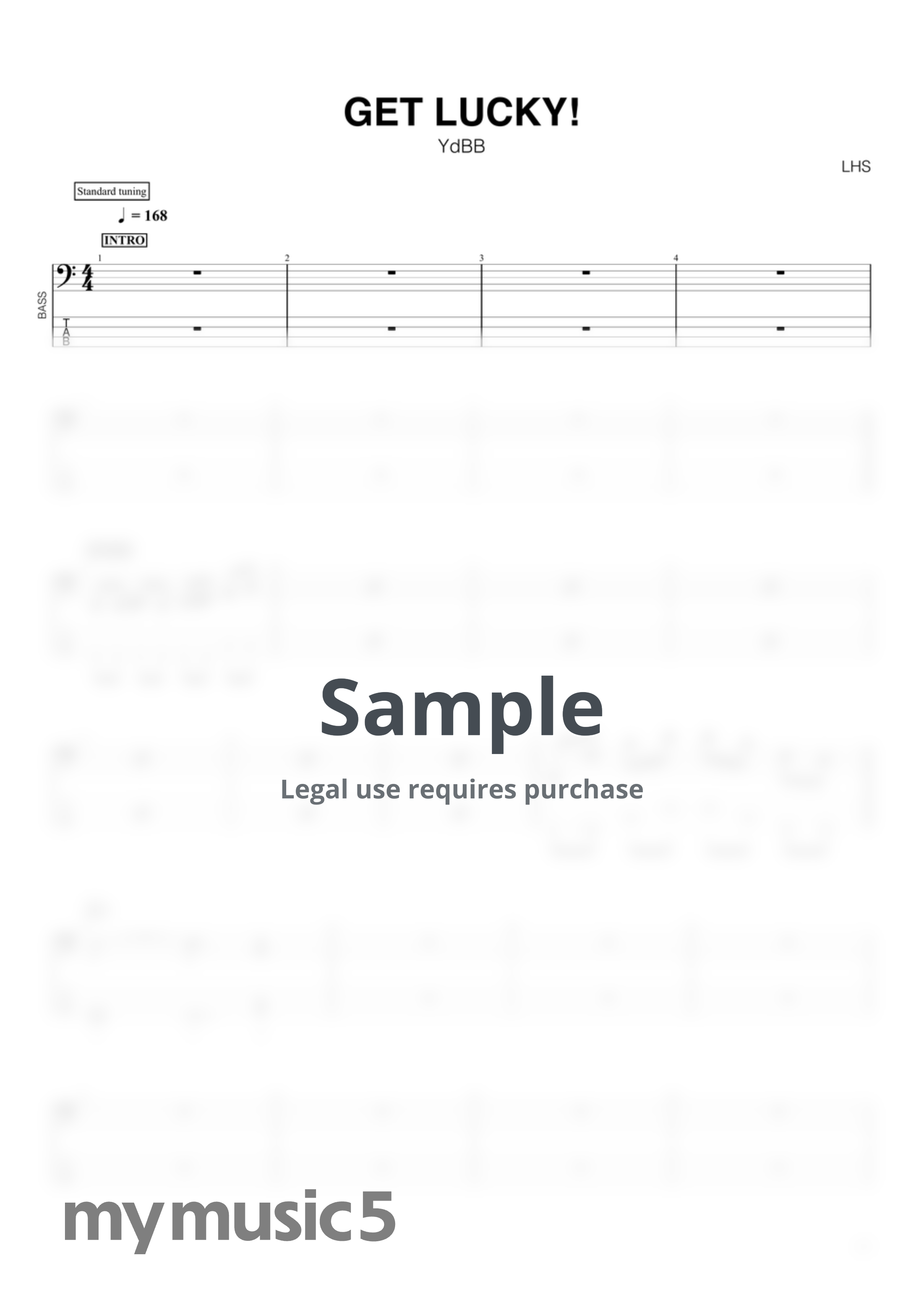 YdBB - GET LUCKY! (4-String / Std. / Album Ver.) by LHS