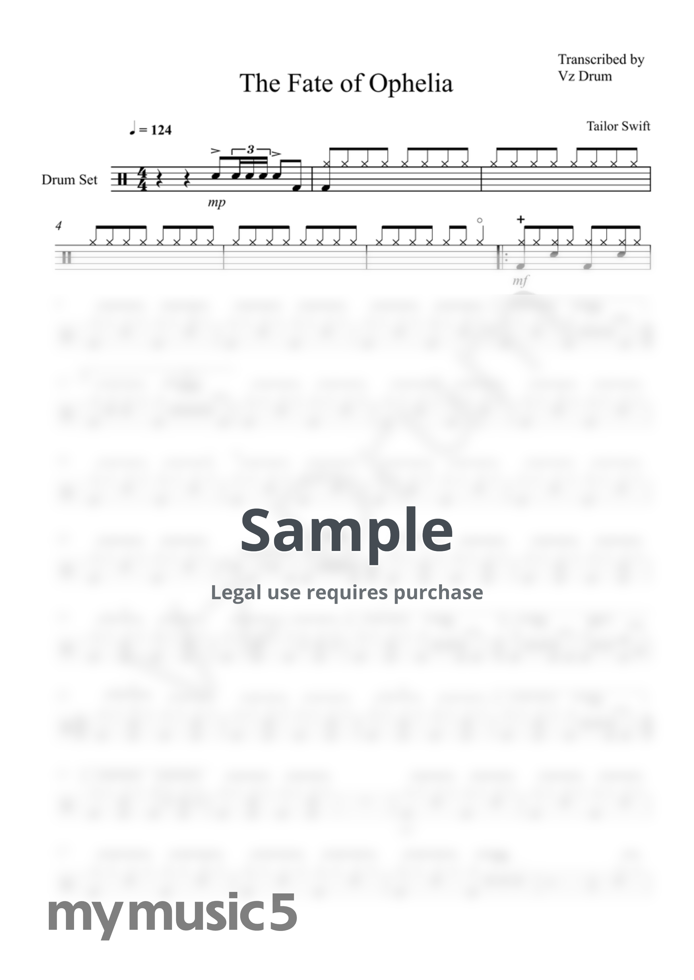 Taylor Swift - The Fate of Ophelia by Vz Drum