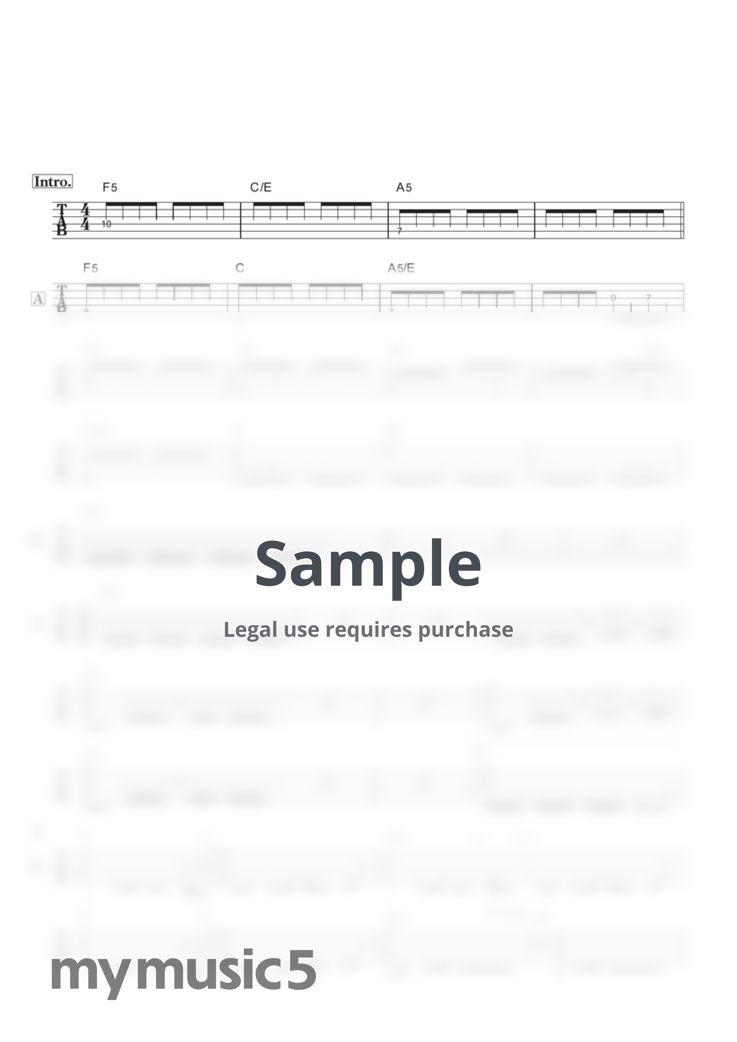 Red Hot Chili Peppers - By The Way (ギターパートタブ譜) by hassy