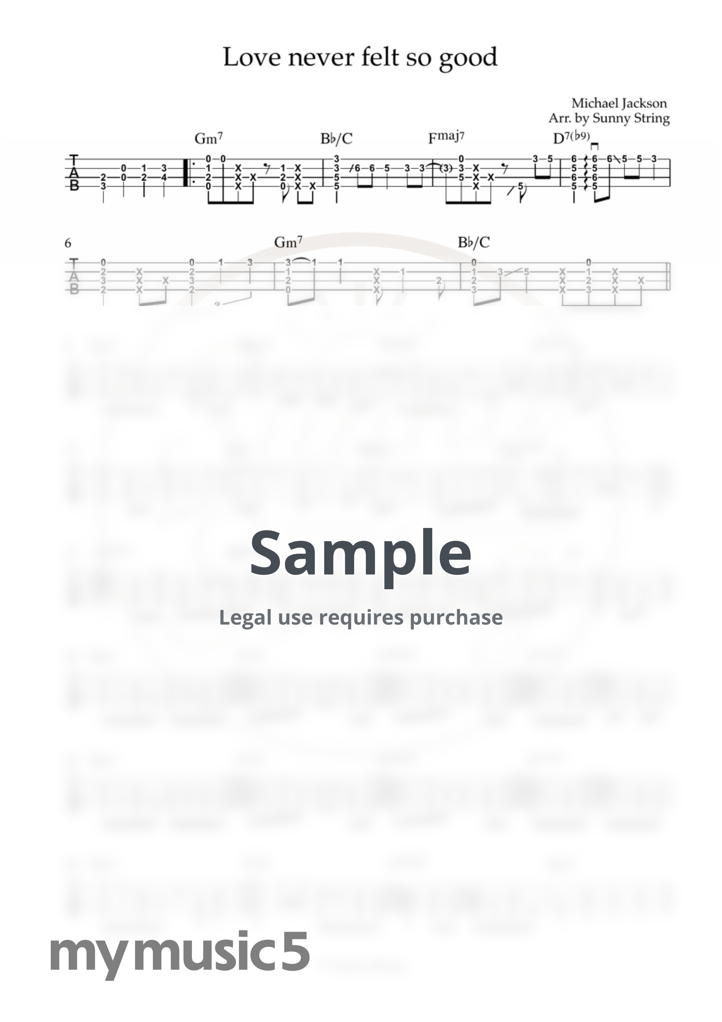 Michael Jackson - Love Never Felt So Good (Love Never Felt So Good - Ukulele Fingerstyle Ver.) by Sunny String