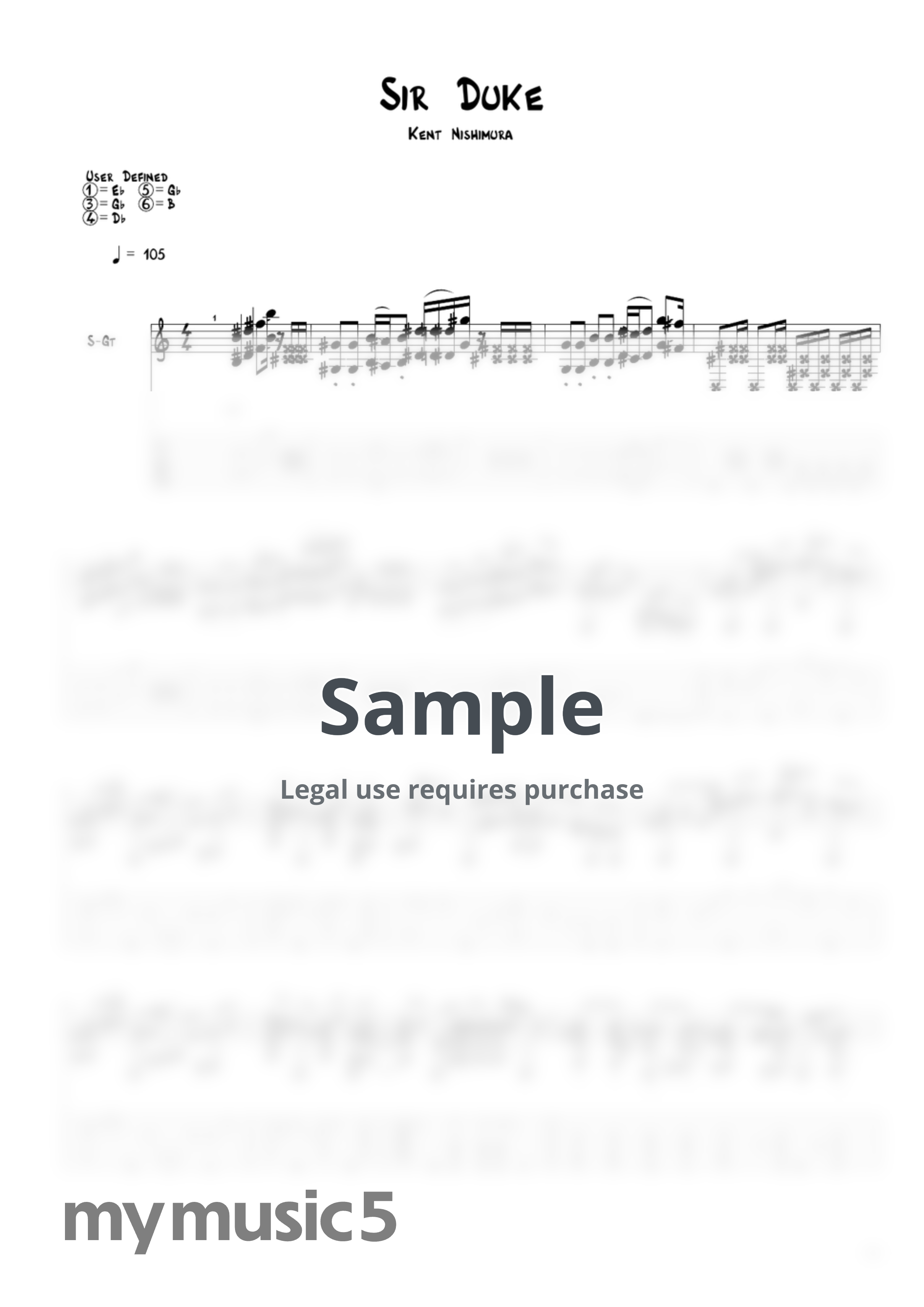 Kent Nishimura - Sir Duke by Agape Guitar