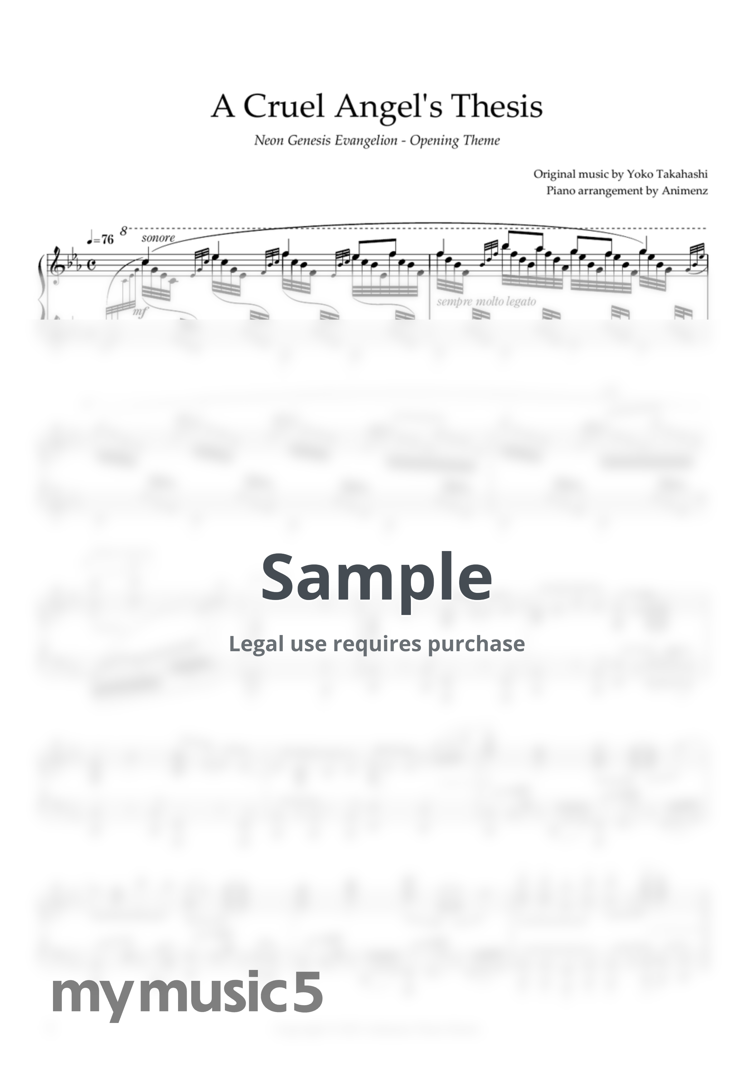 Yoko Takahashi - A Cruel Angel's Thesis (Neon Genesis Evangelion OP) by Animenz