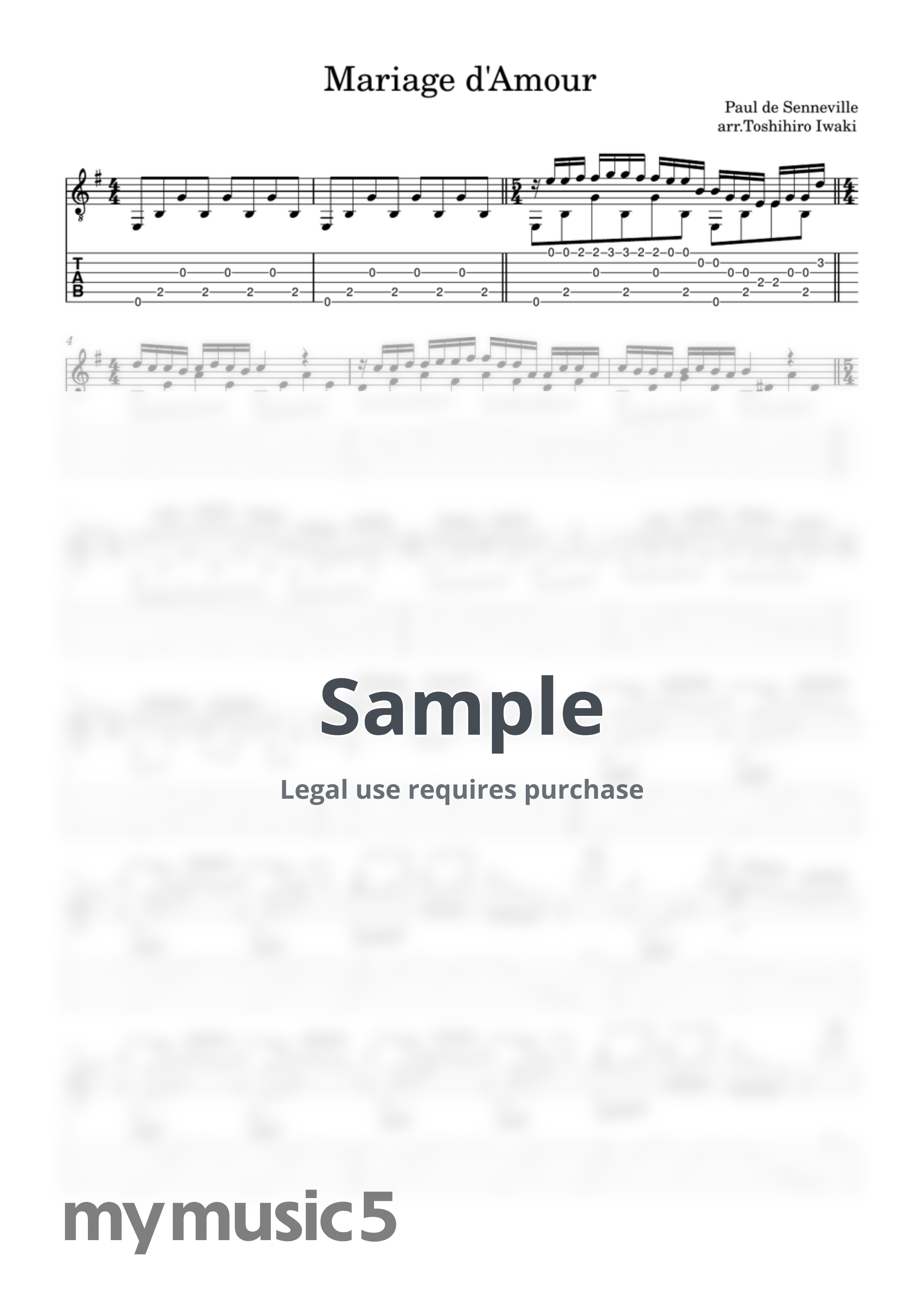 Paul de Senneville - Mariage d'amour by Toshihiro Iwaki