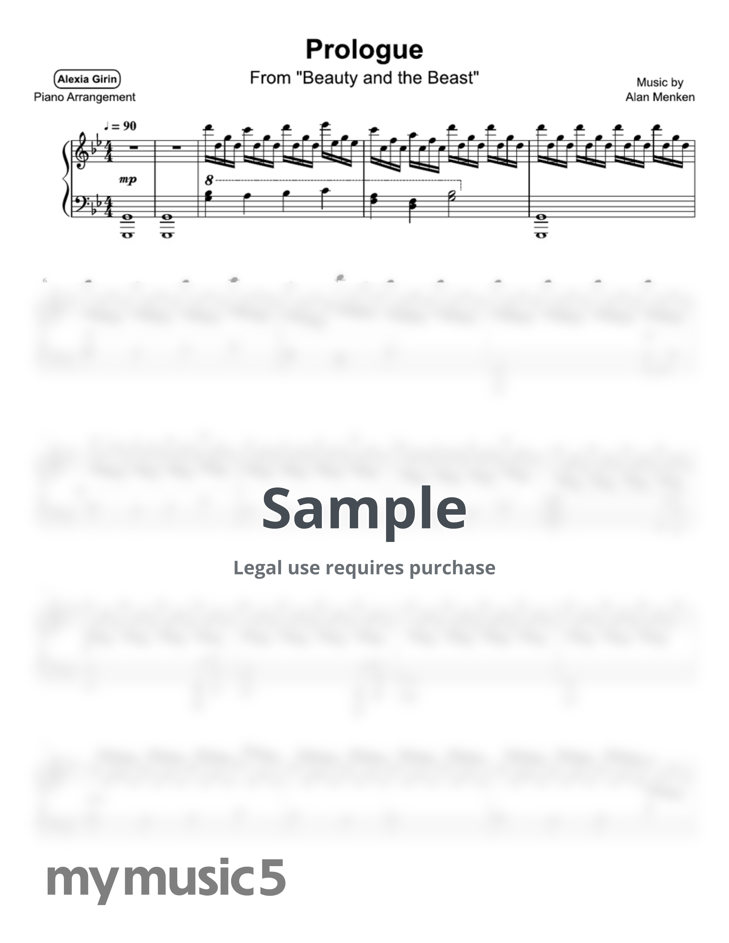 Alan Menken - Beauty and the Beast - Prologue by Alexia Girin