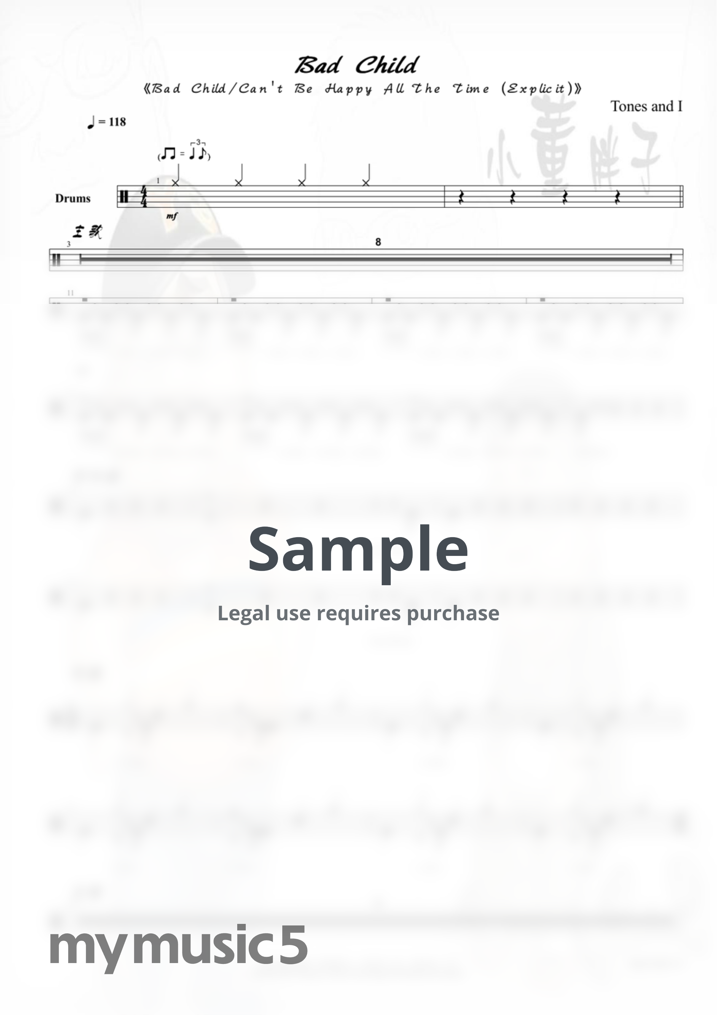 Tones and I - Bad Child (《Bad ChildCan't Be Happy All The Time (Explicit)》) by 小董胖子