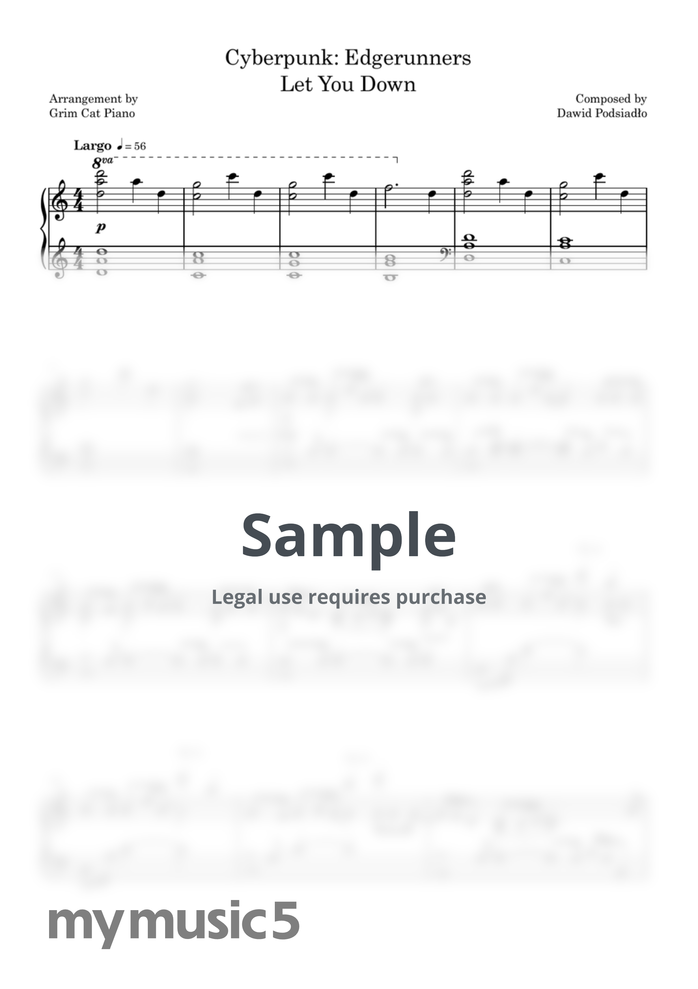 Cyberpunk: Edgerunners (Dawid Podsiadło, Magdalena Laskowska) - Let You Down by Grim Cat Piano