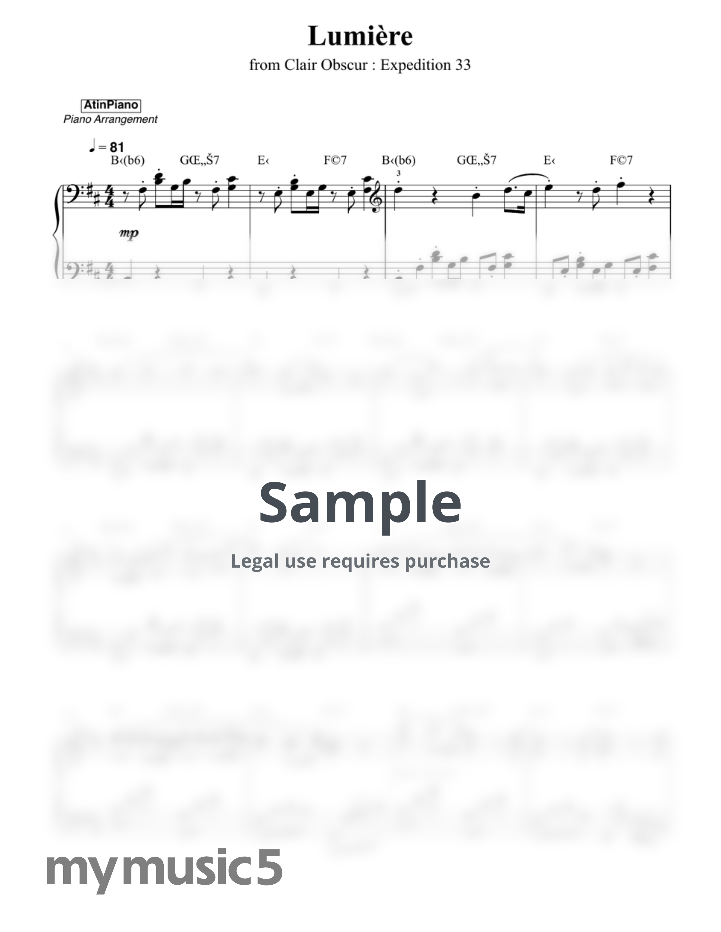 Lorien Testard - Lumiere (From: "Clair Obscur: Expedition 33") by AtinPiano