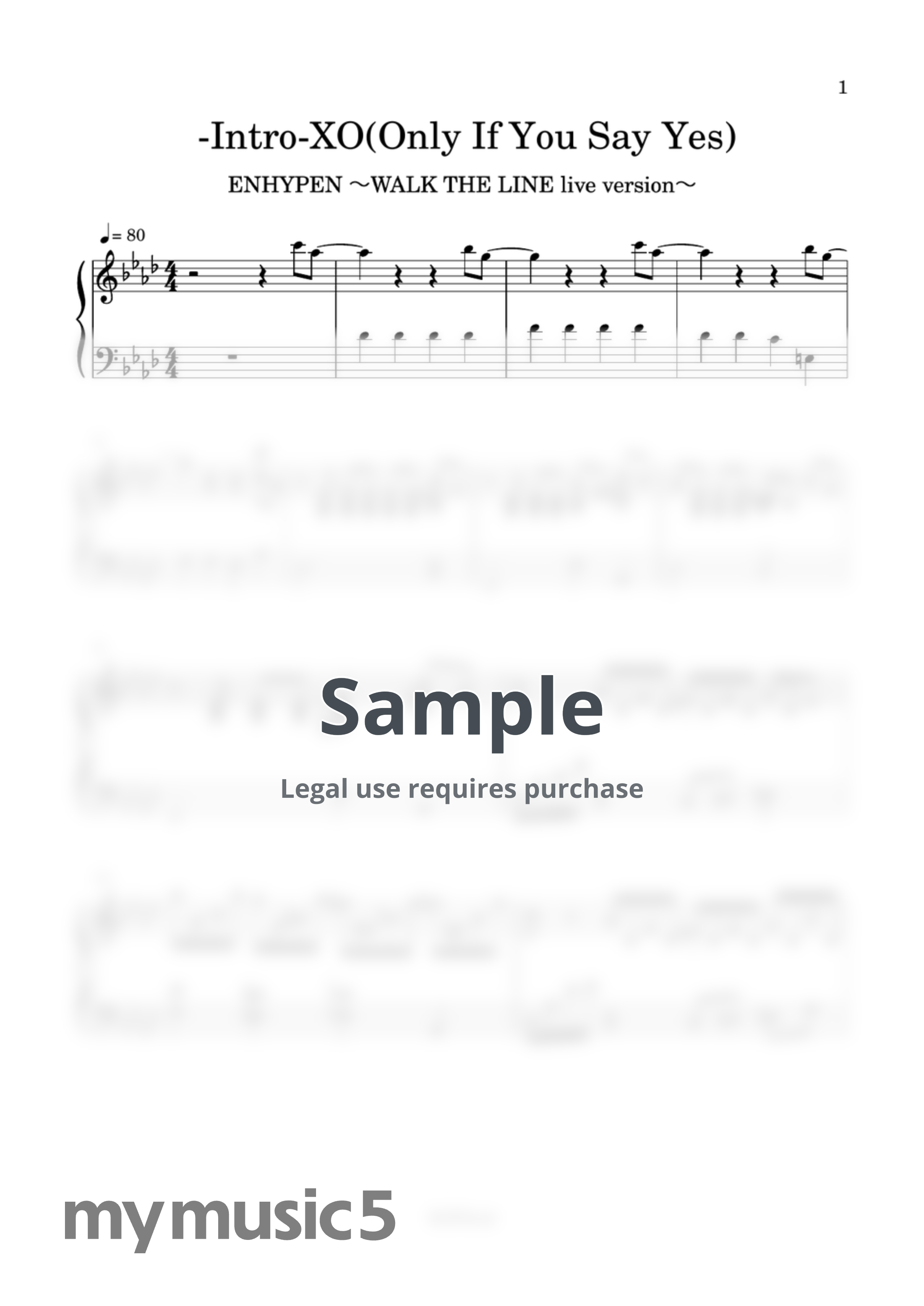 ENHYPEN - -Intro- XO(Only If You Say Yes) WALK THE LINE live ver. by KGPNsnd