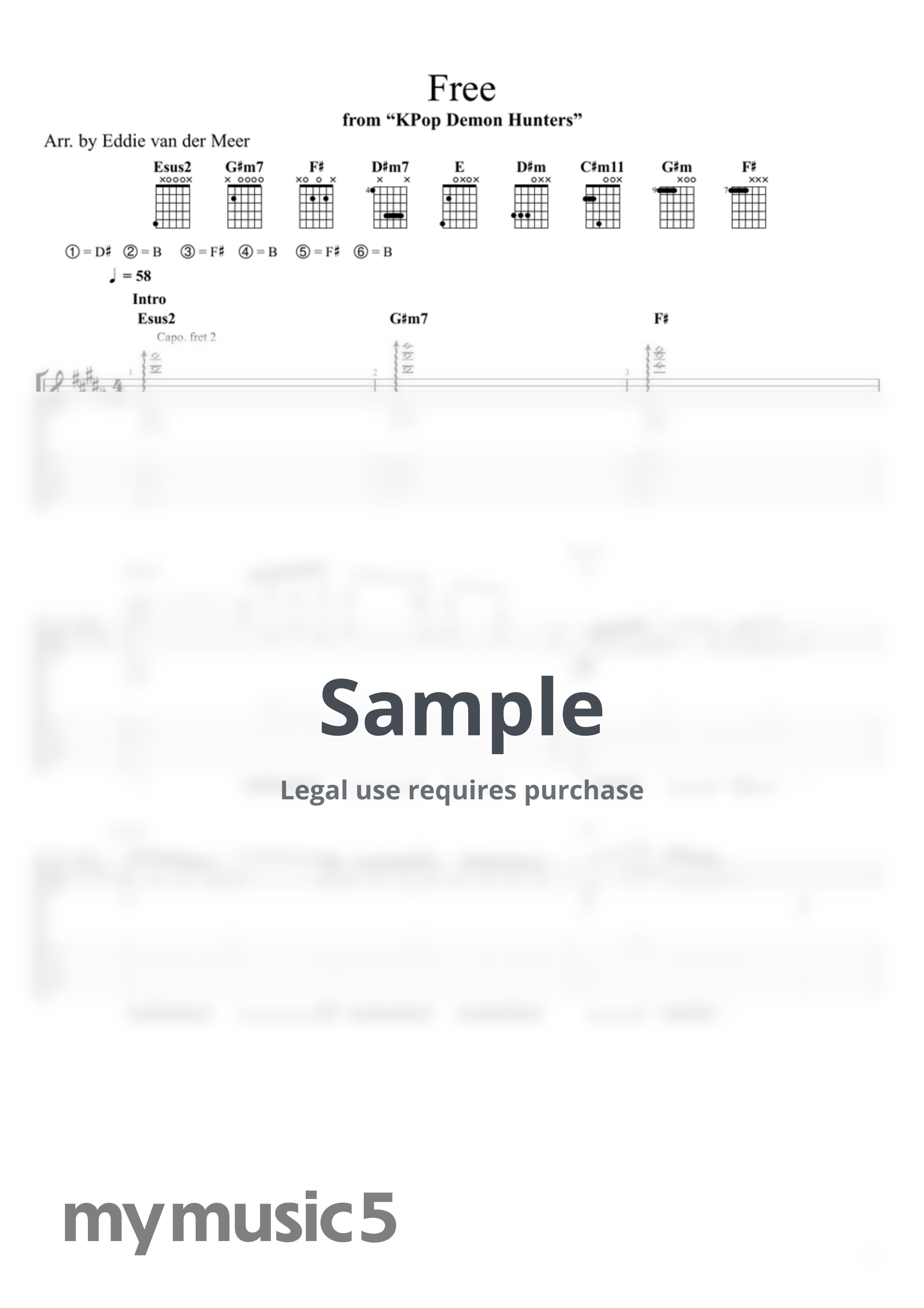 RUMI & JINU - Free (Kpop Demon Hunters OST) by Eddie van der Meer