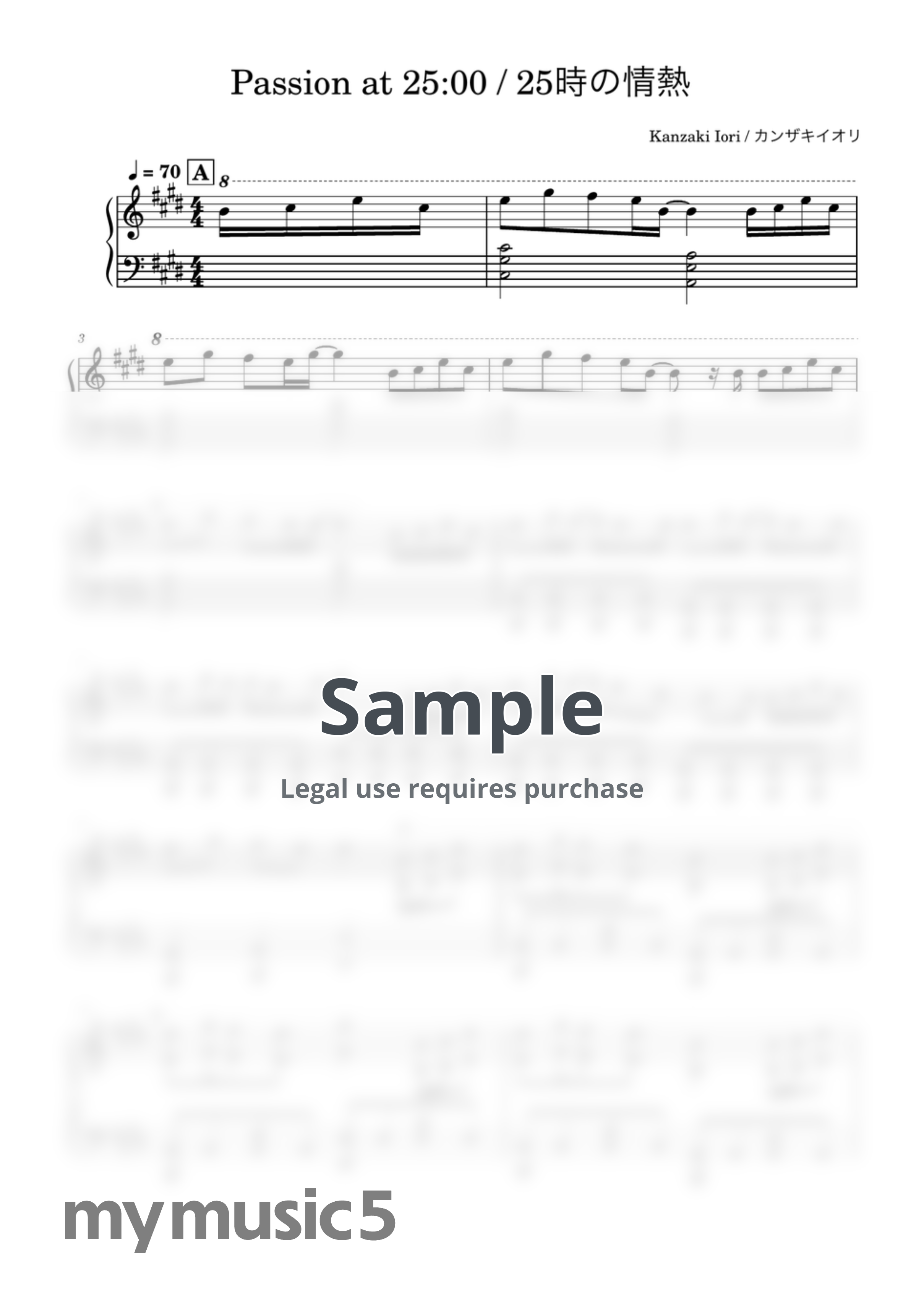 Kanzaki Iori / カンザキイオリ - Passion at 25:00 / 25時の情熱 by LunaPiano