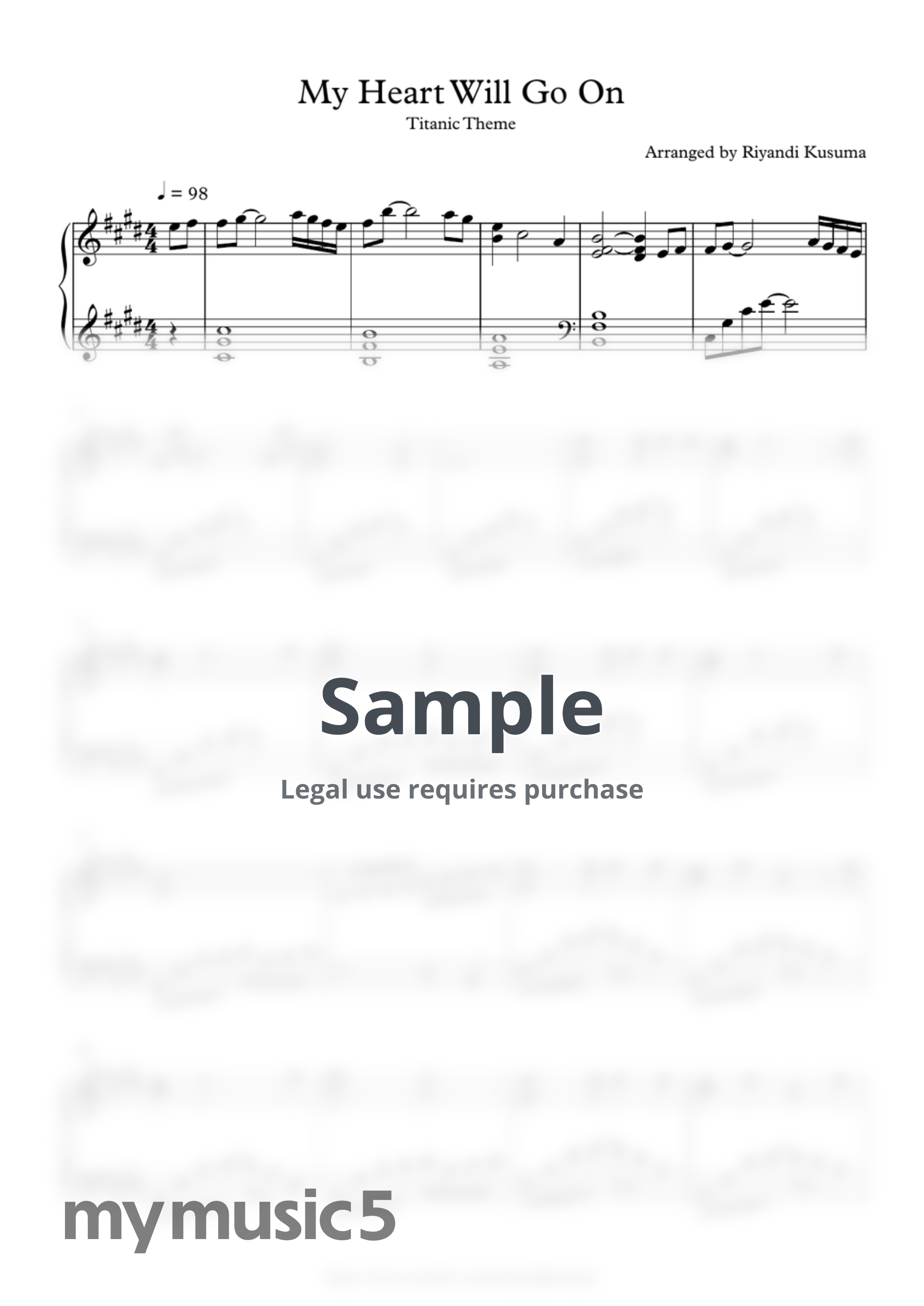 Titanic - My Heart Will Go On by Riyandi Kusuma