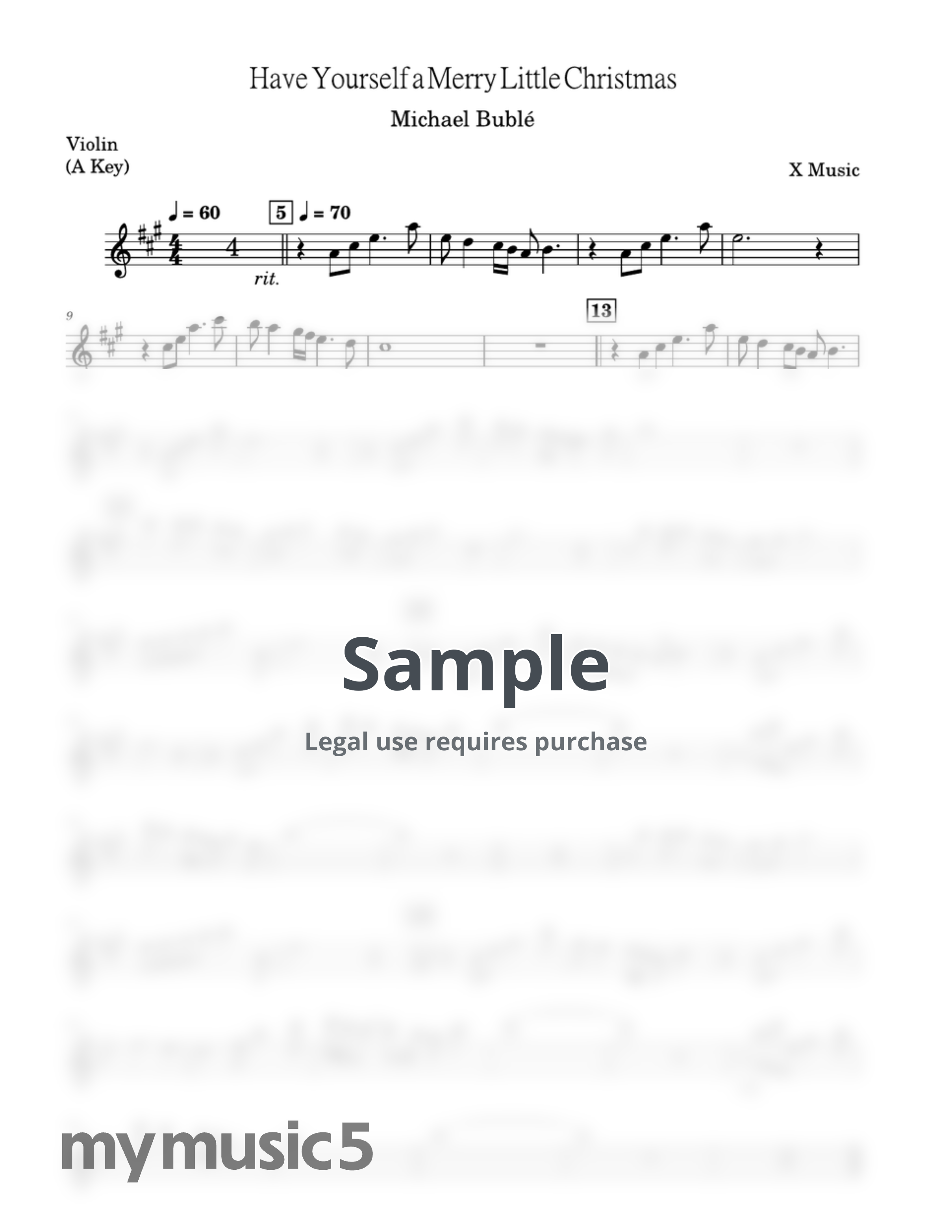 Michael Bublé - Have Yourself A Merry Little Christmas (A.C.D.G Key/附伴奏連結(With Karaoke Links)/含簡譜) by X Music