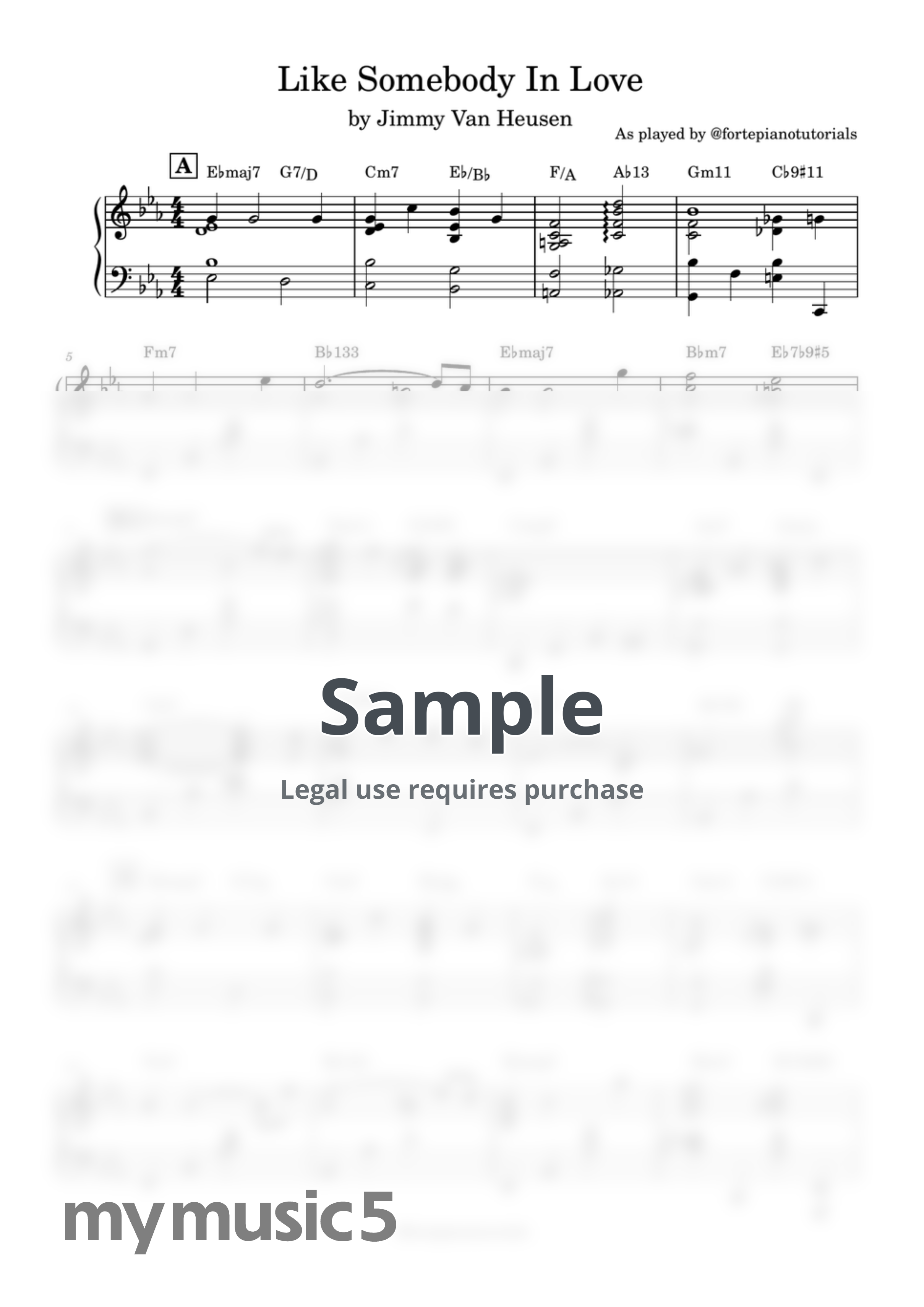 Chet Baker - Like Someone in Love by @fortepianotutorials