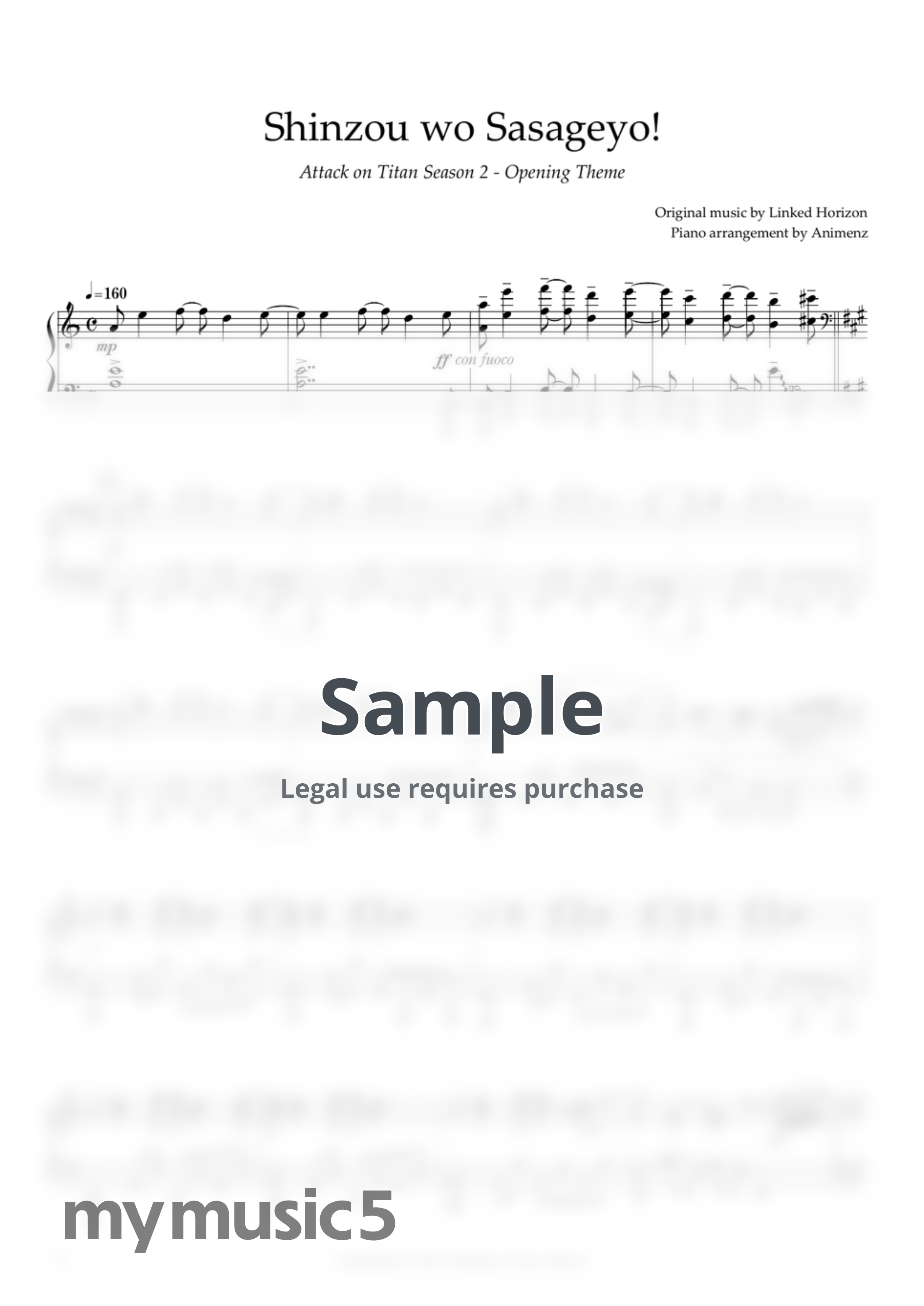 Linked Horizon - Shinzou wo Sasageyo! (Attack on Titan S2 OP) by Animenz