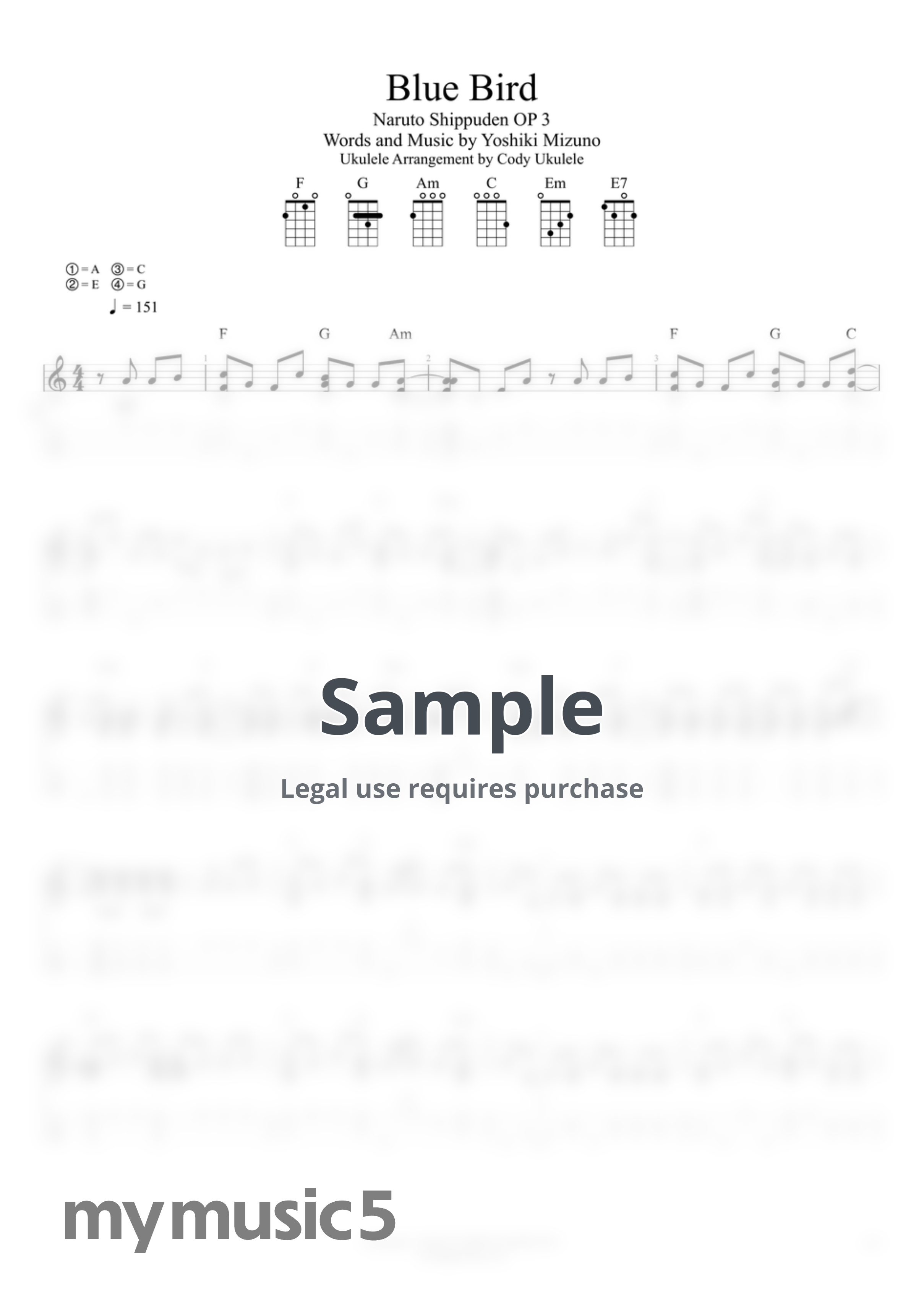 Ikimonogakari - Blue Bird by Cody Ukulele