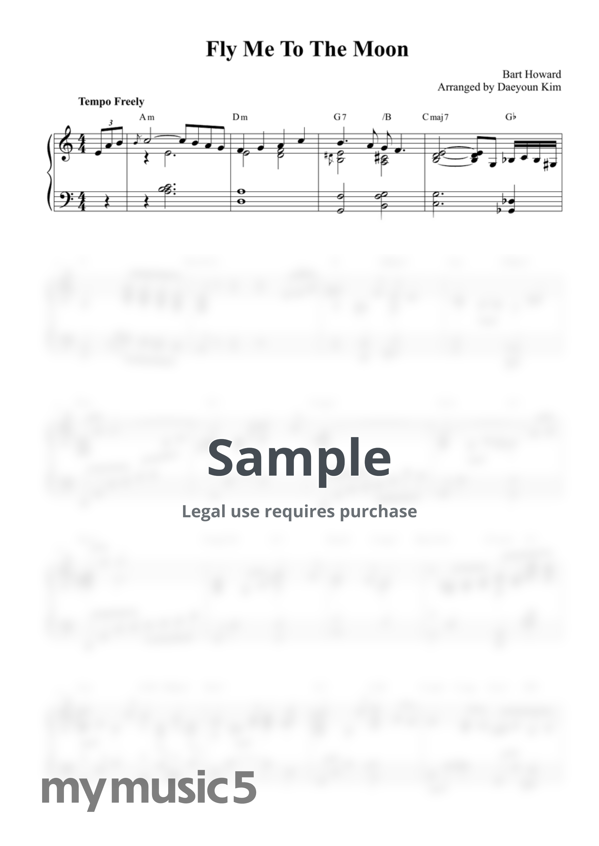 Bart Howard - Fly Me To The Moon by Daeyoun Kim