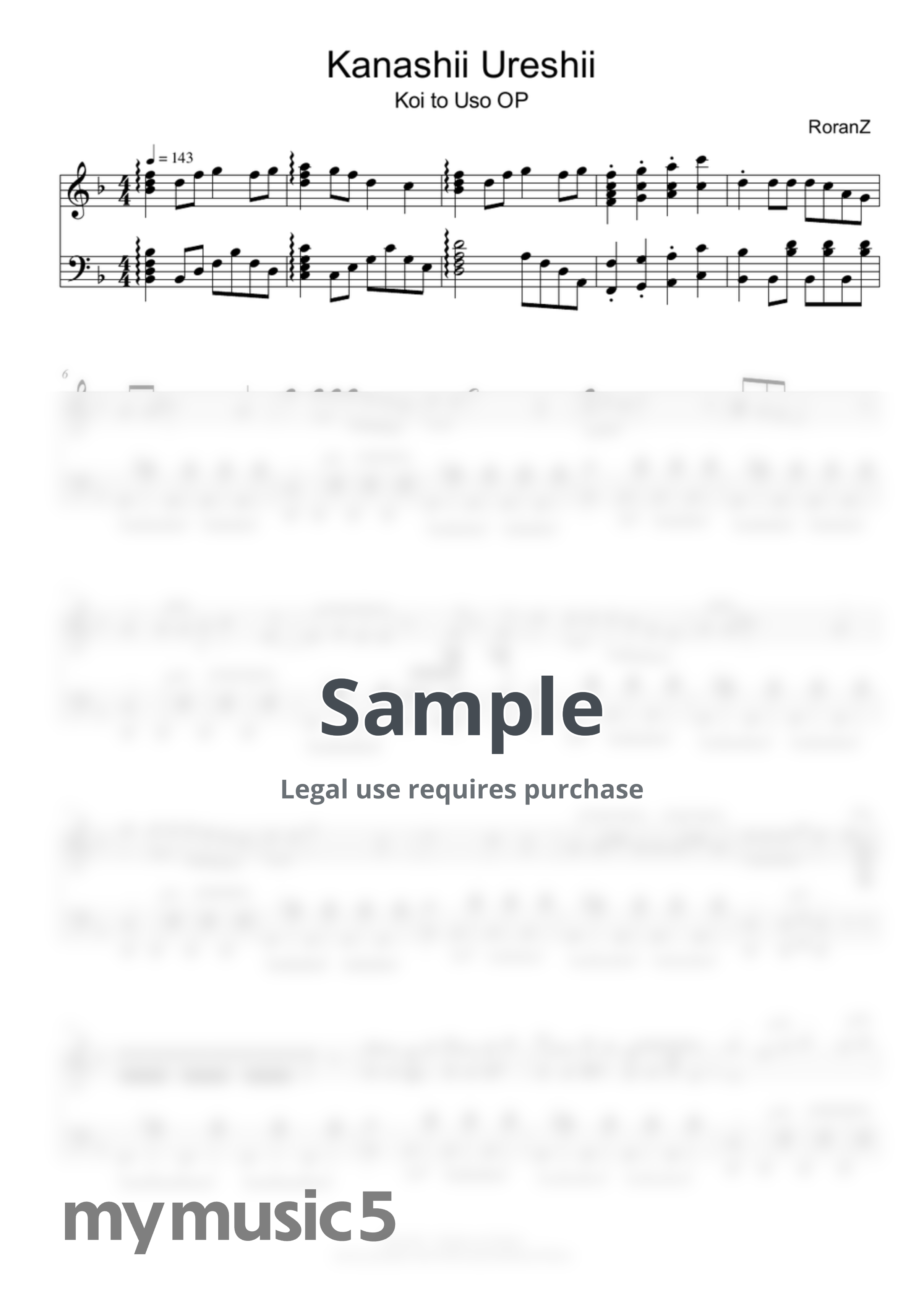 Frederic - Kanashii Ureshii (Koi To Uso / Love and Lies Opening TV SIZE) by RoranZ