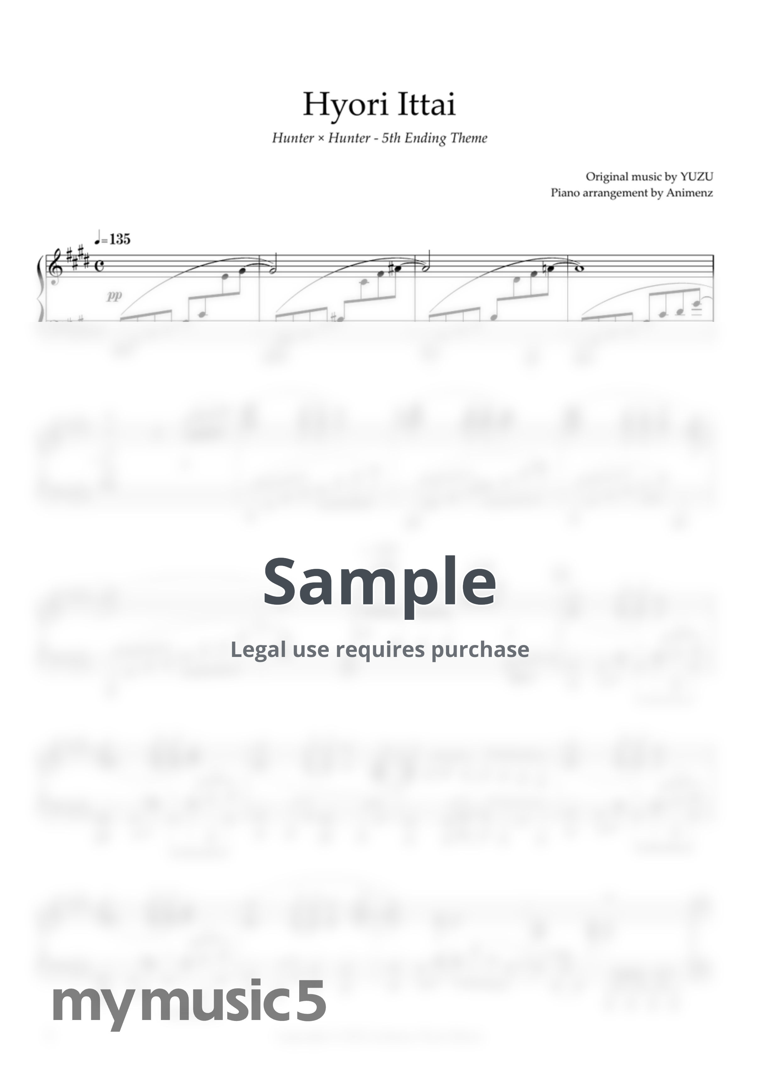 YUZU - Hyori Ittai (Hunter x Hunter ED5) by Animenz