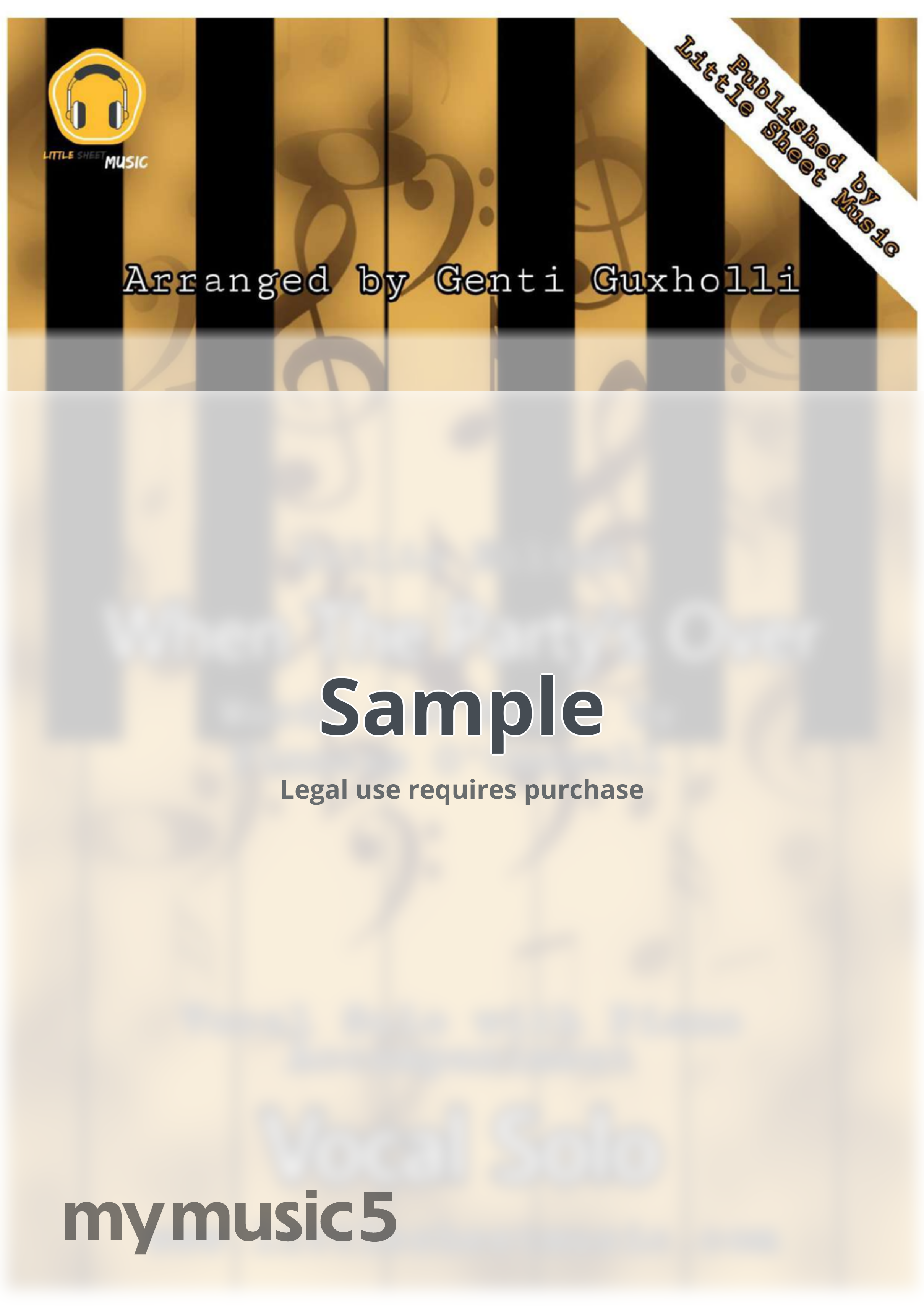 Billie Eilish - When The Party's Over (Piano &amp; Vocal) by Genti Guxholli