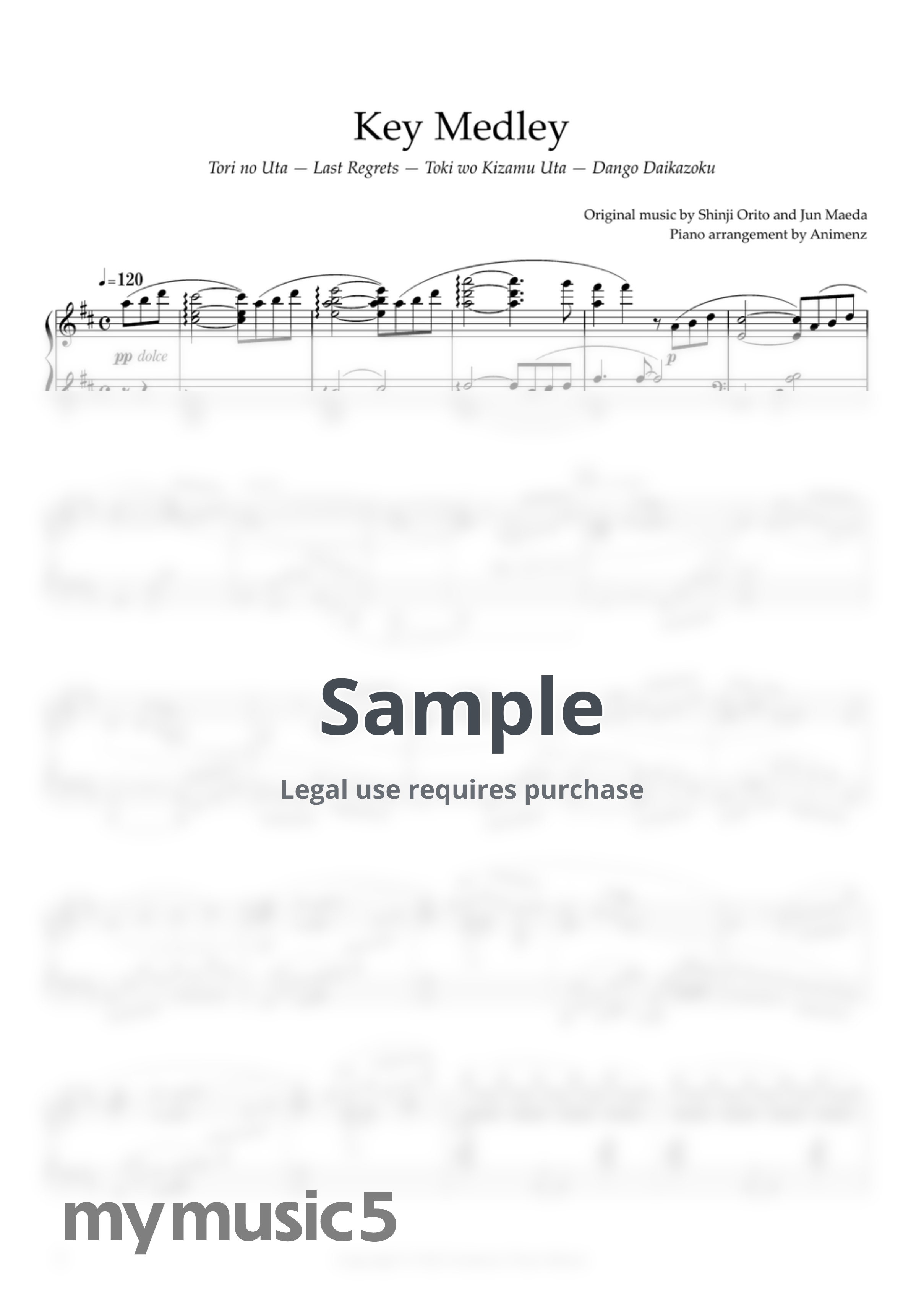 Jun Maeda, Shinji Orito - Key Anime Piano Medley (Air, Kanon, Clannad) by Animenz