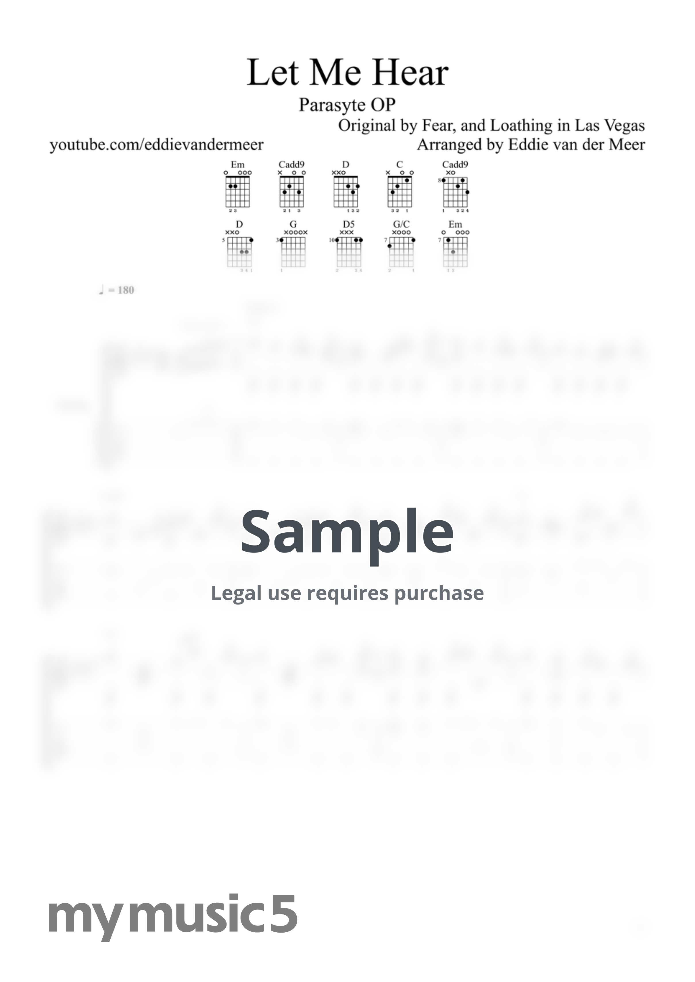 Fear, and Loathing in Las Vegas - Let Me Hear (Parasyte OP) by Eddie van der Meer