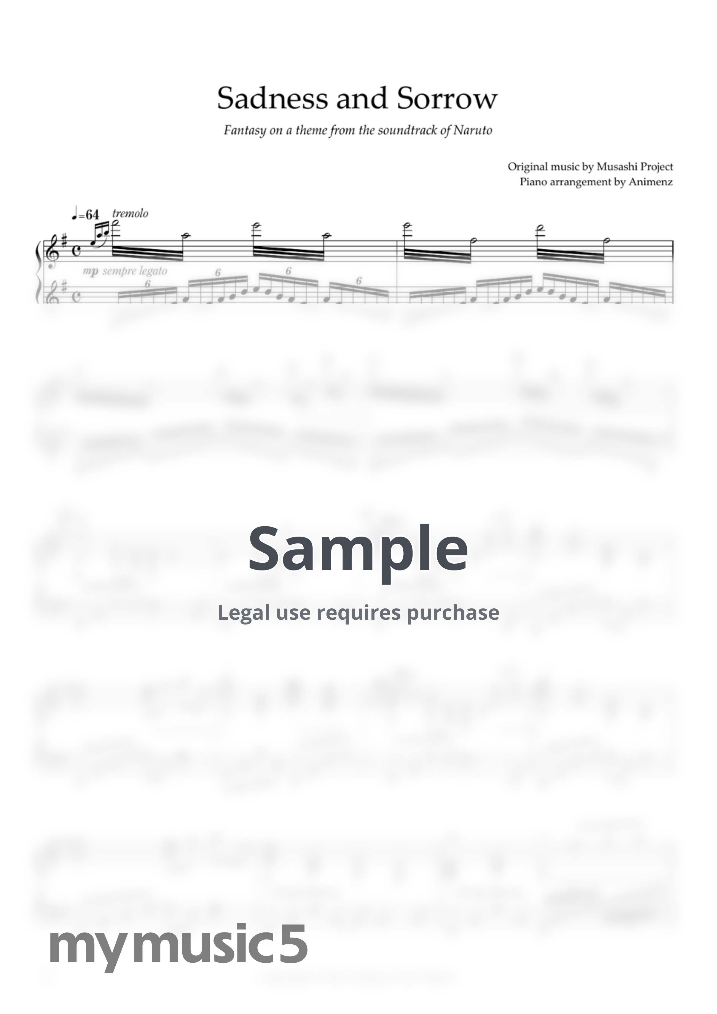 Musashi Project - Sadness and Sorrow (Naruto OST) by Animenz