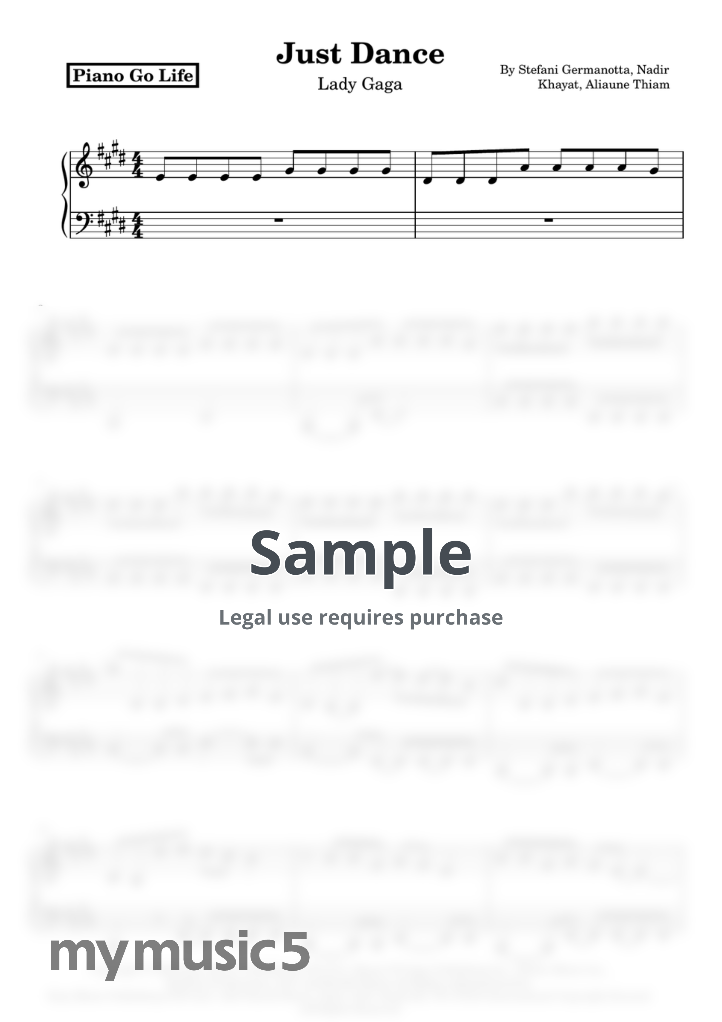 Lady Gaga - Just Dance (Medium) by Piano Go Life