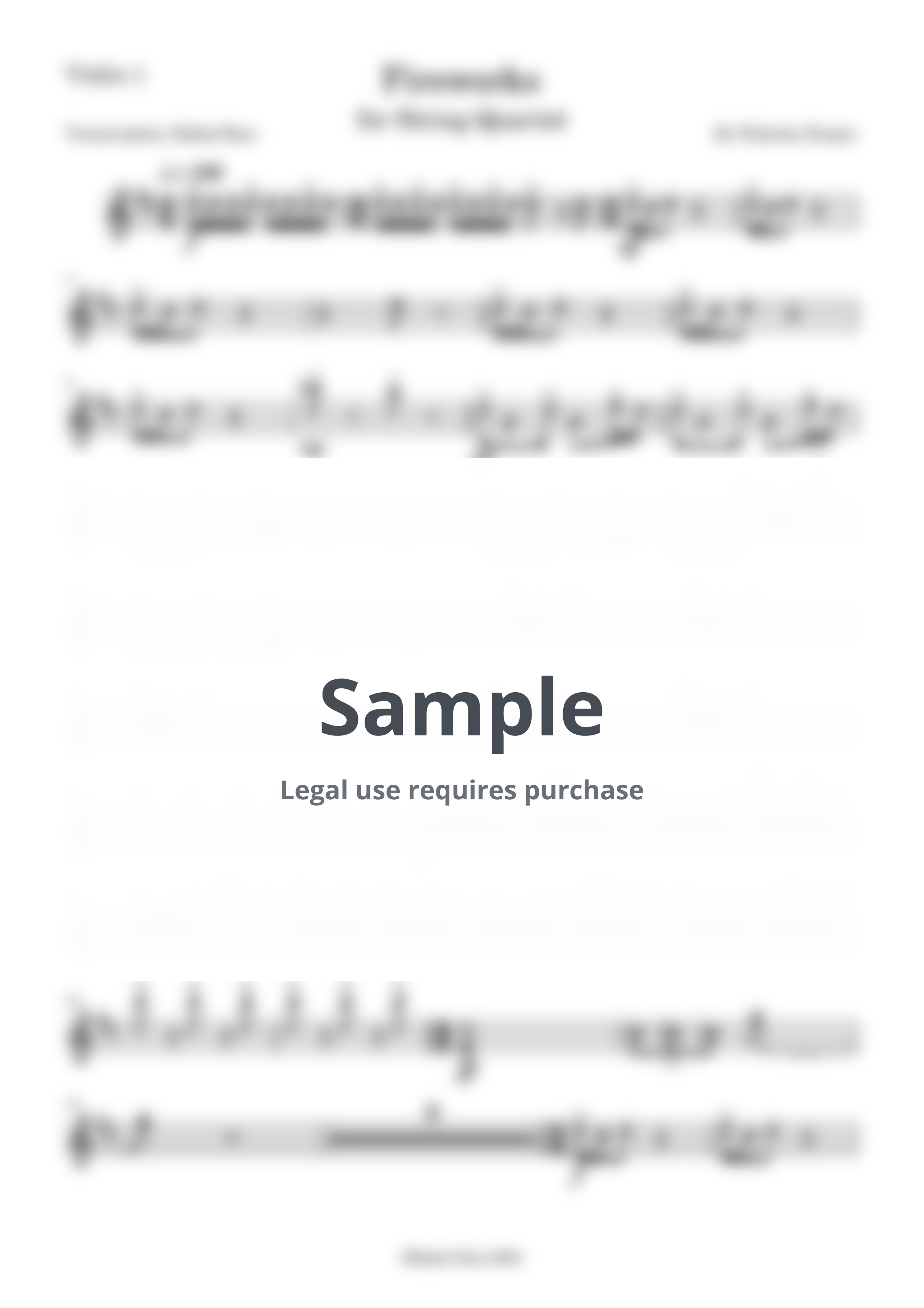 Nicholas Hooper - Fireworks (Adapted for String Quartet) by Rafael Ruiz