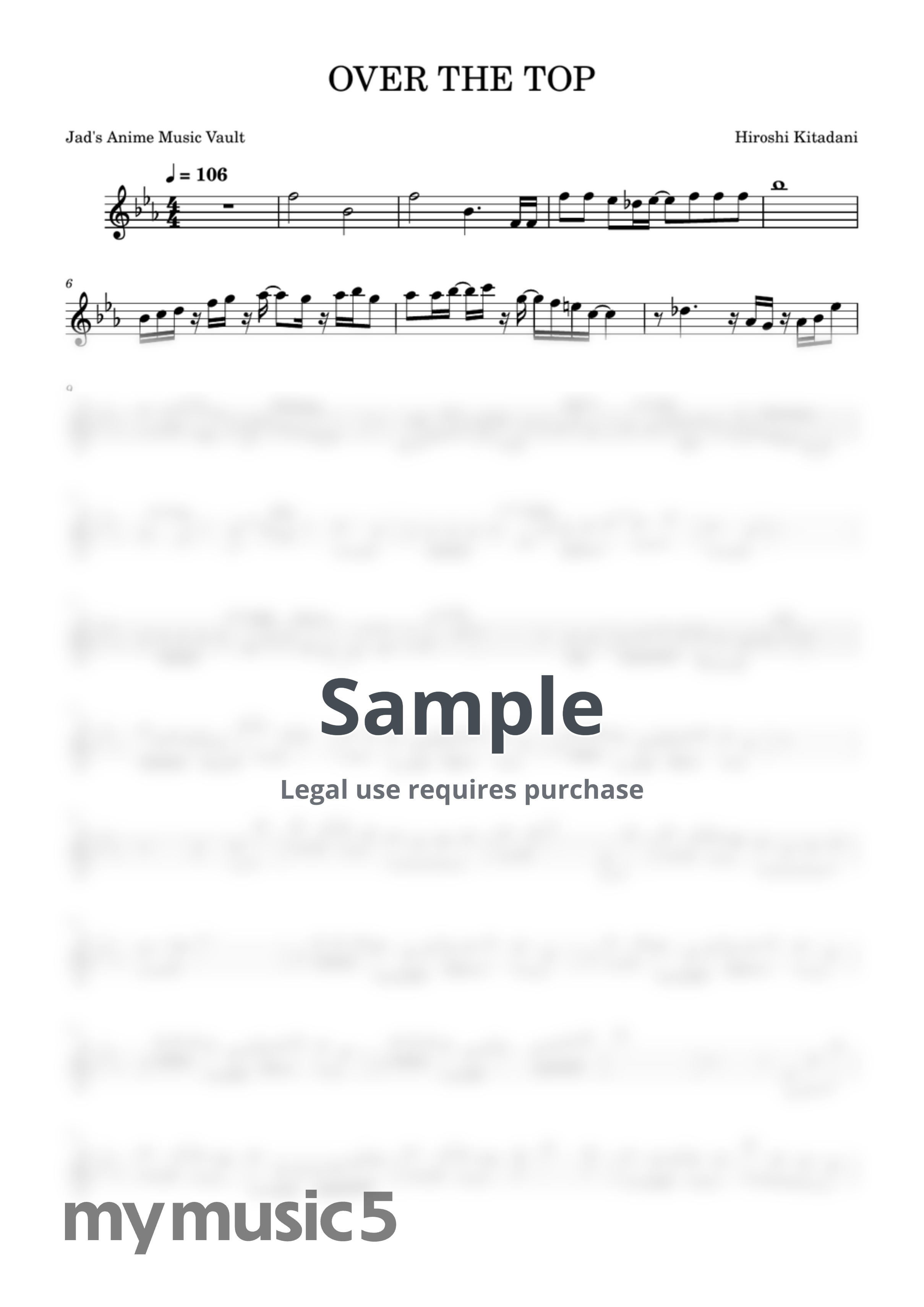 Hiroshi Kitadani ・ Onepiece - Over the top (Oboe) by Jad's Anime Music Vault