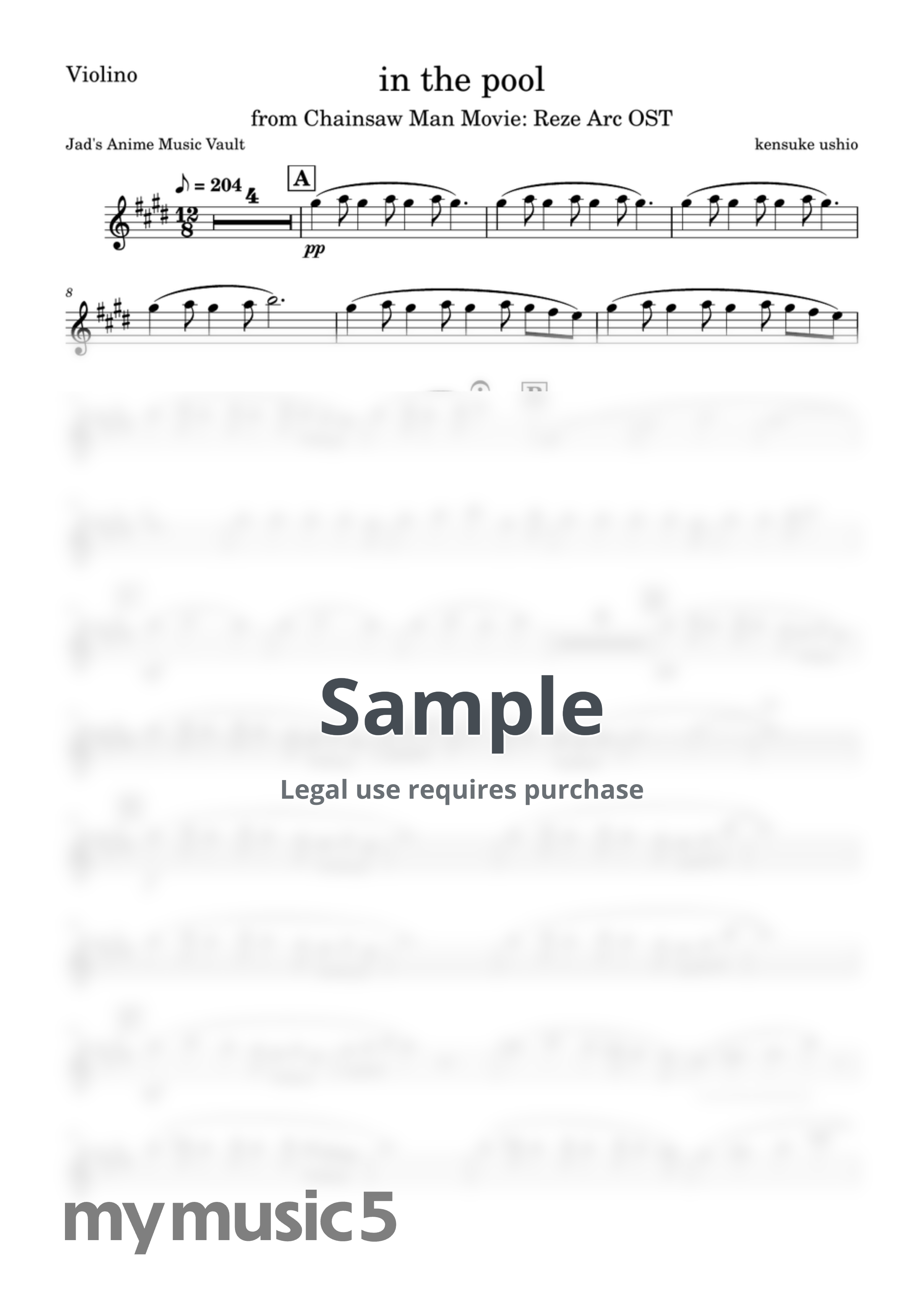 Kensuke Ushio - in the pool (from CHAINSAW MAN Movie: Reze Arc) by Jad's Anime Music Vault