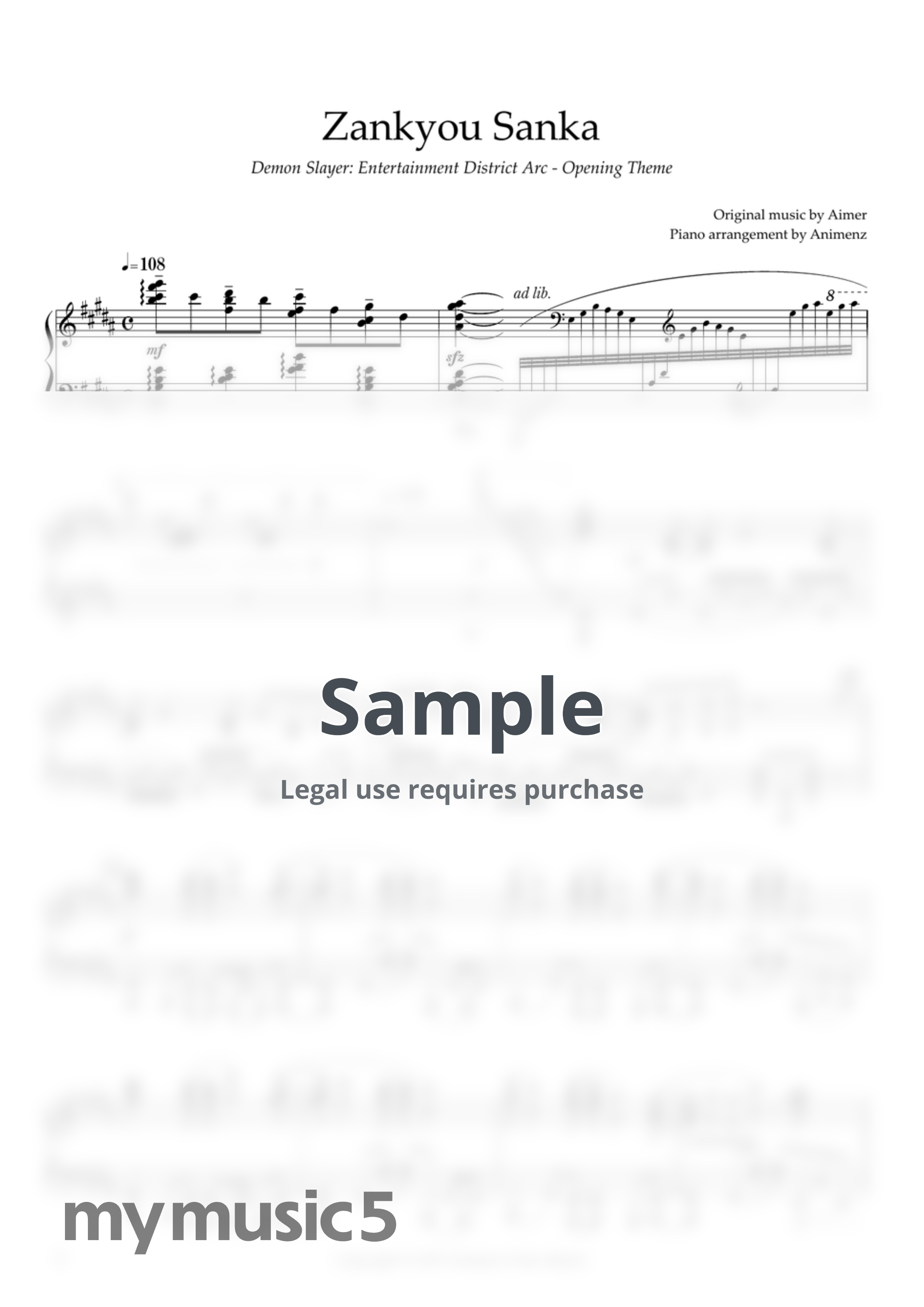 Aimer - Zankyou Sanka (Demon Slayer S2 OP) by Animenz