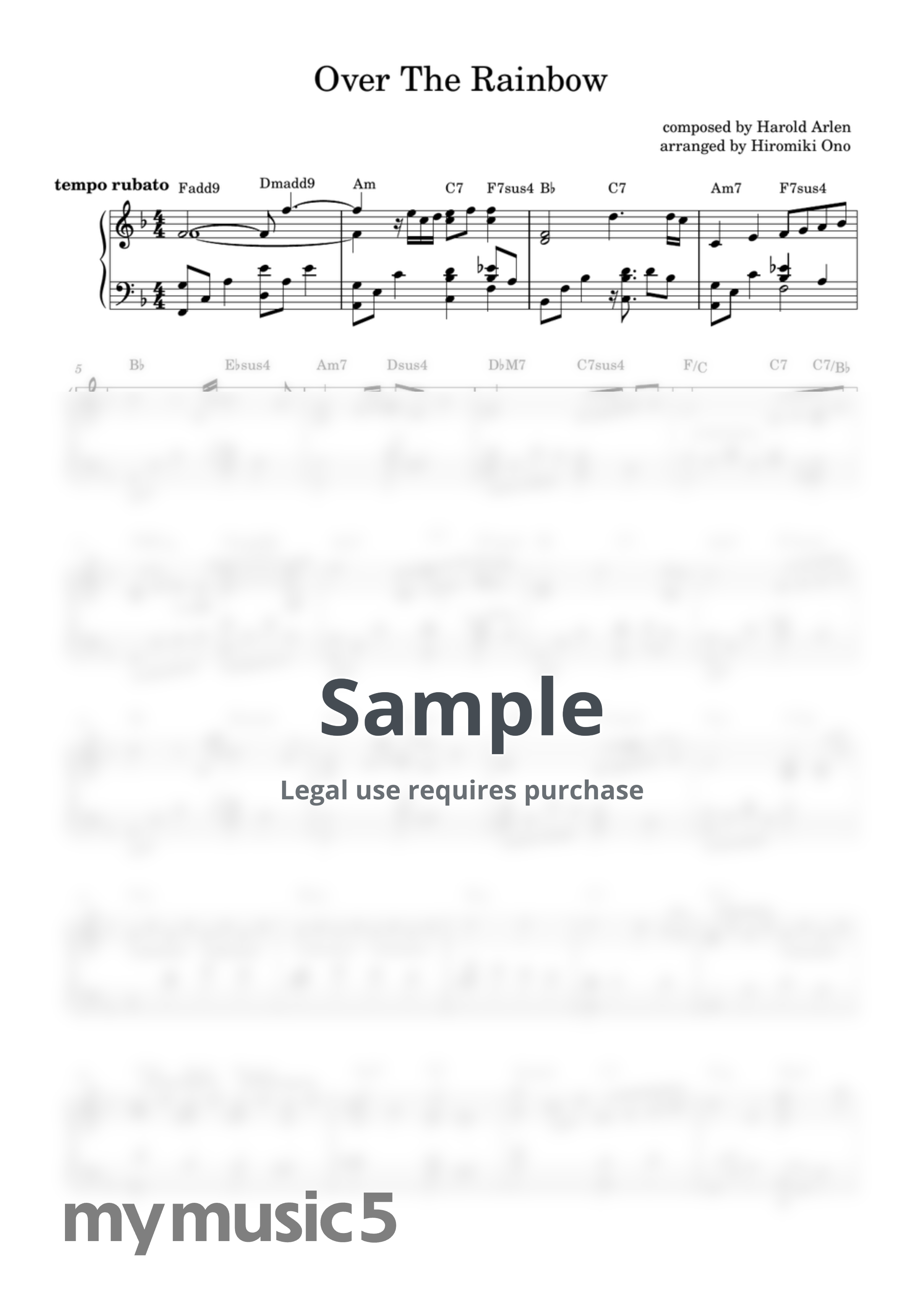 Harold Arlen - Over The Rainbow / Keith Jarrett by Hiromiki Ono