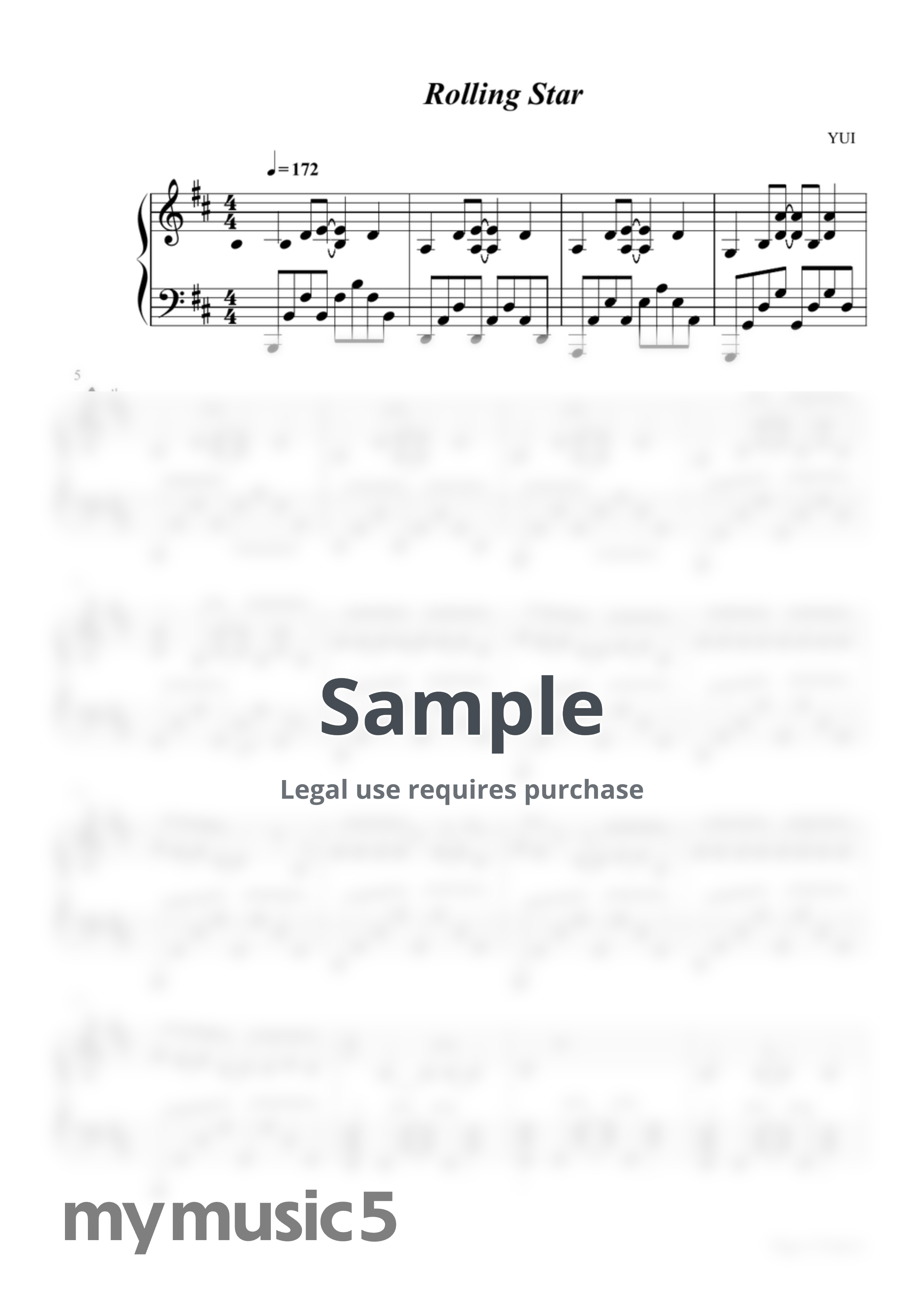 YUI - Rolling Star (Bleach OP5) by dogemusic