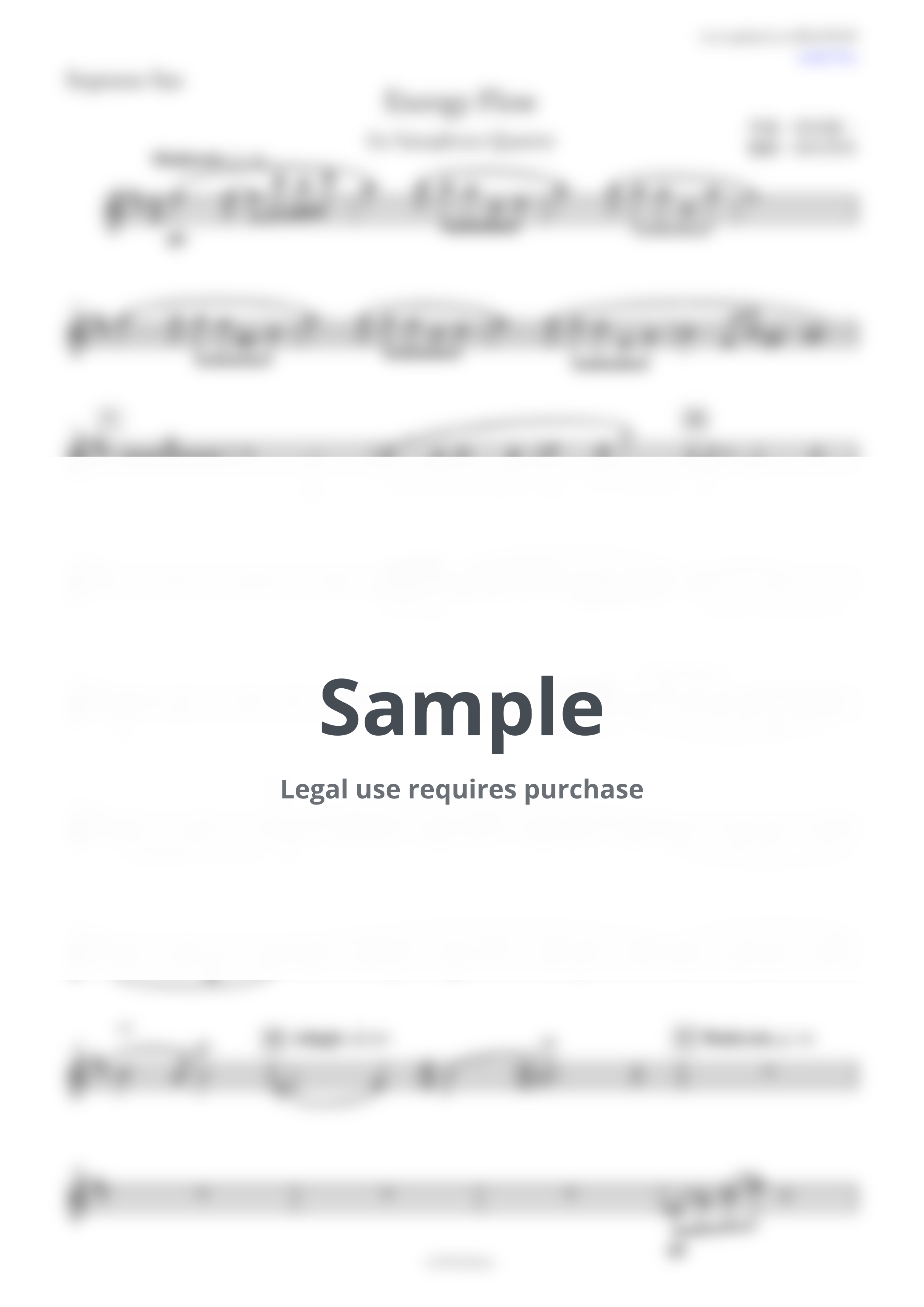 坂本龍一 - energy flow (サックス四重奏/原調C-Major) by studio Pon