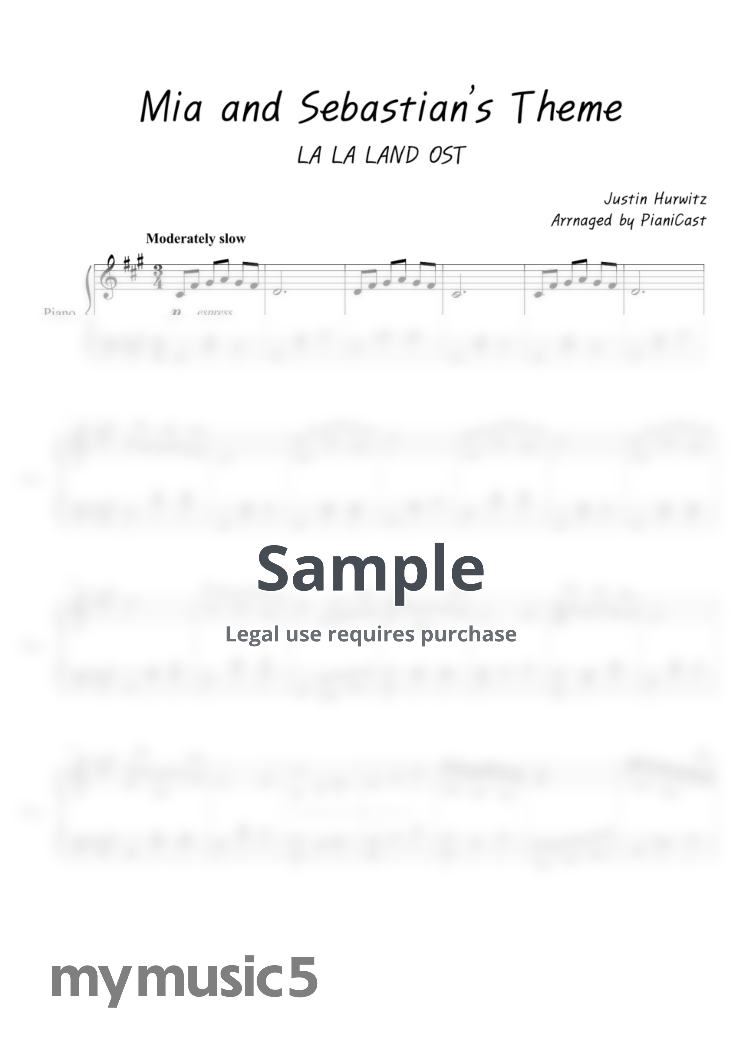 Mia &amp; Sebastian's Theme - Mia &amp; Sebastian's Theme - La La Land OST by PianiCast
