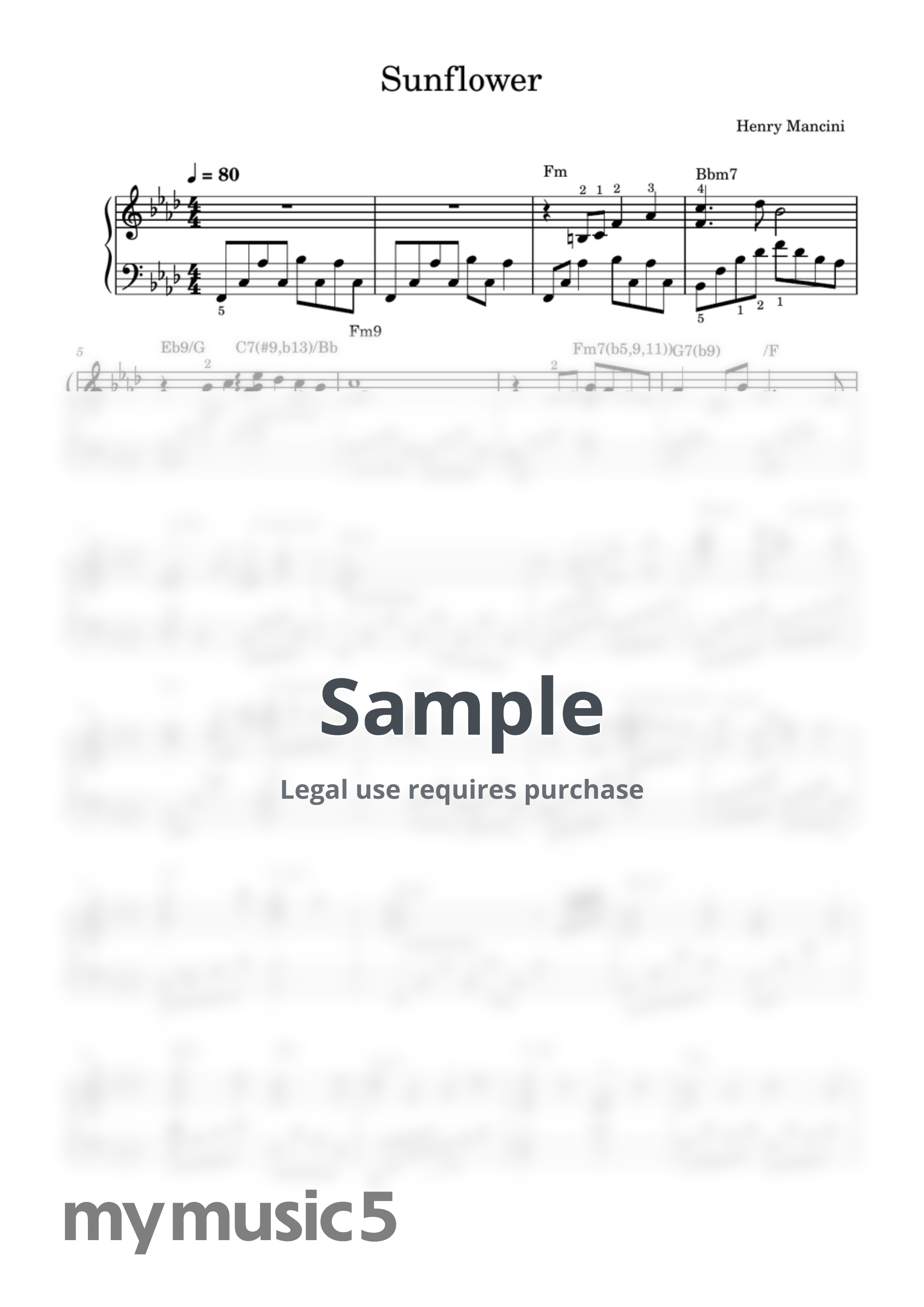 Henry Mancini - Sunflower by SangHeart Play