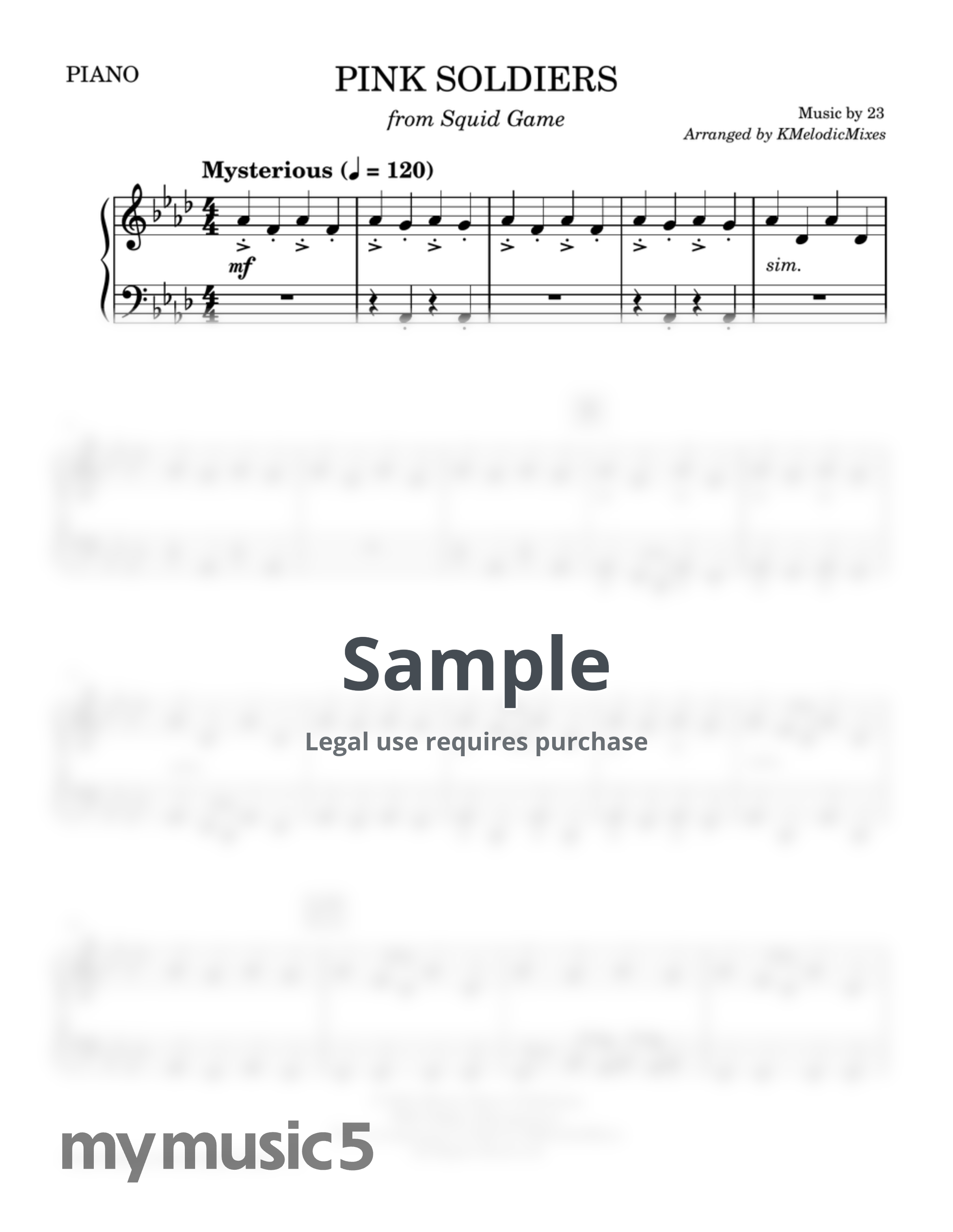 23 (Kim Seong Su) - Pink Soldiers (from Squid Game) - Orch. - Piano by KMelodicMixes