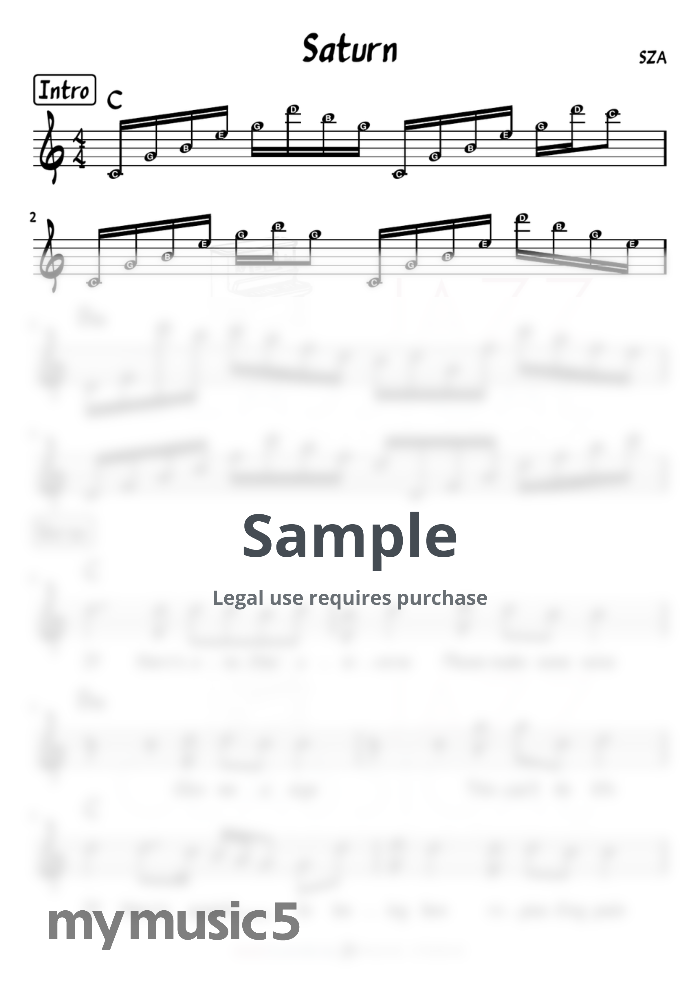 SZA - Saturn (with ABC) by Jazz Classical Music Studio