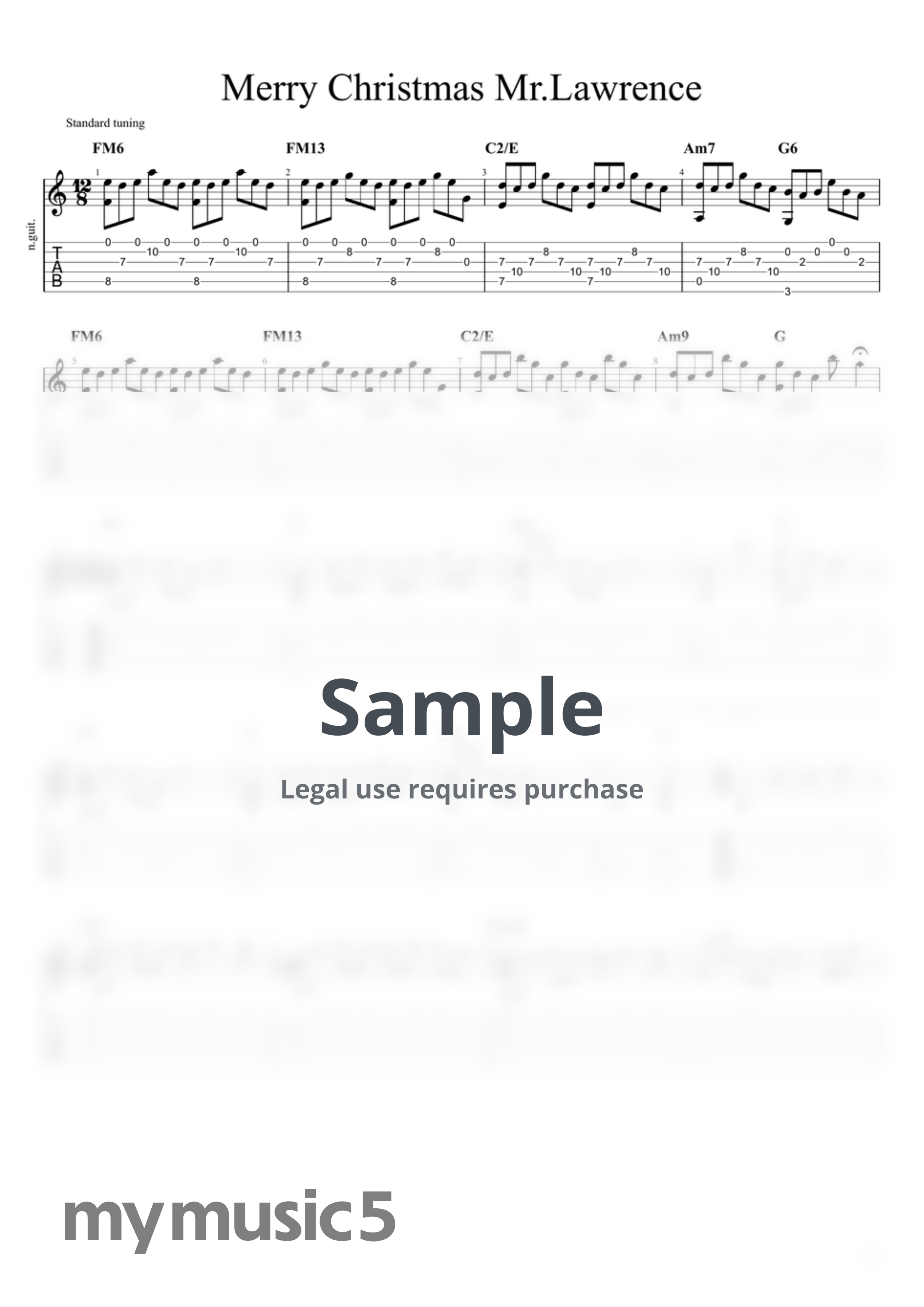 Ryuichi Sakamoto - Merry Christmas Mr.Lawrence by David Chun