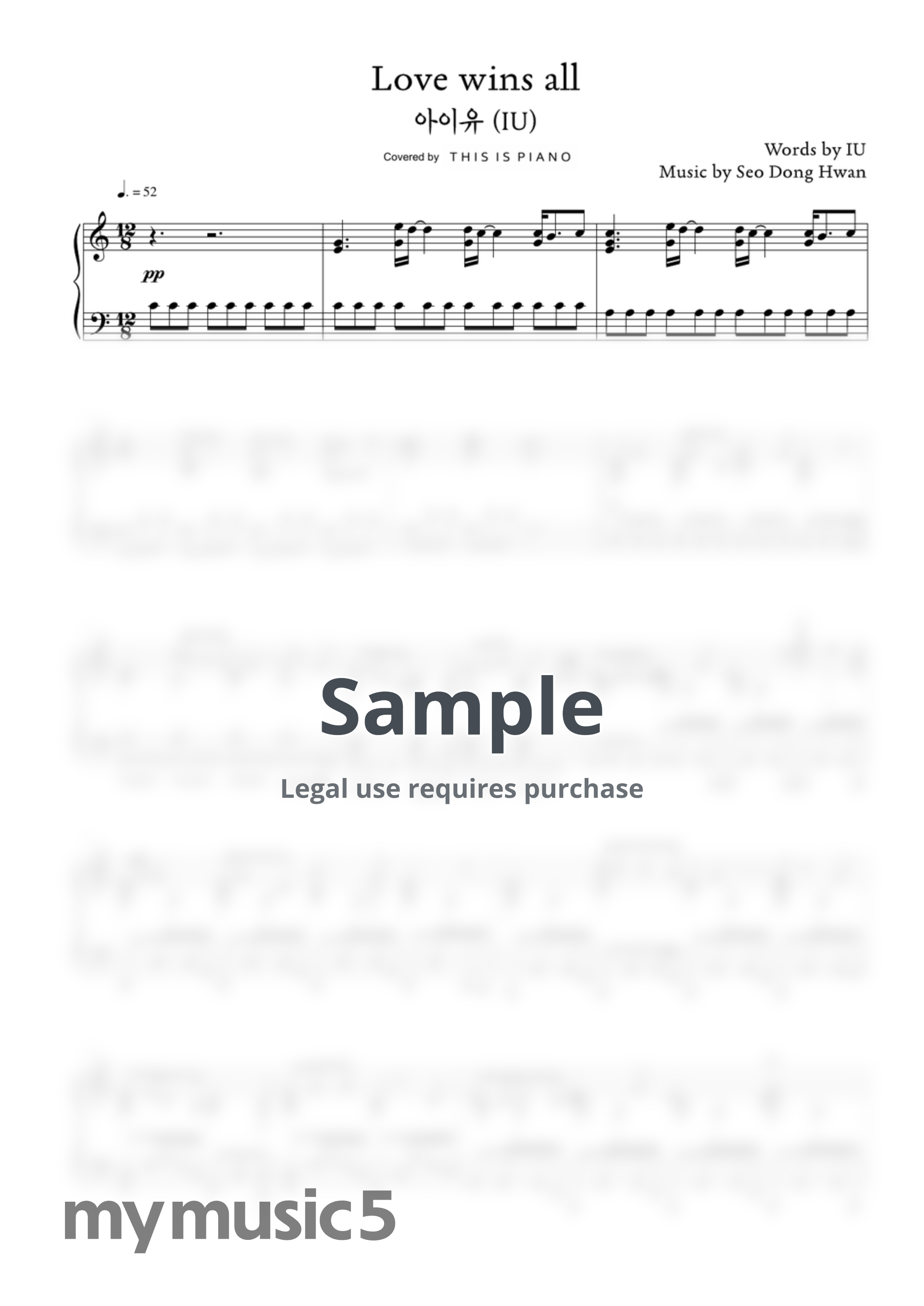 IU (아이유) - Love wins all by THIS IS PIANO