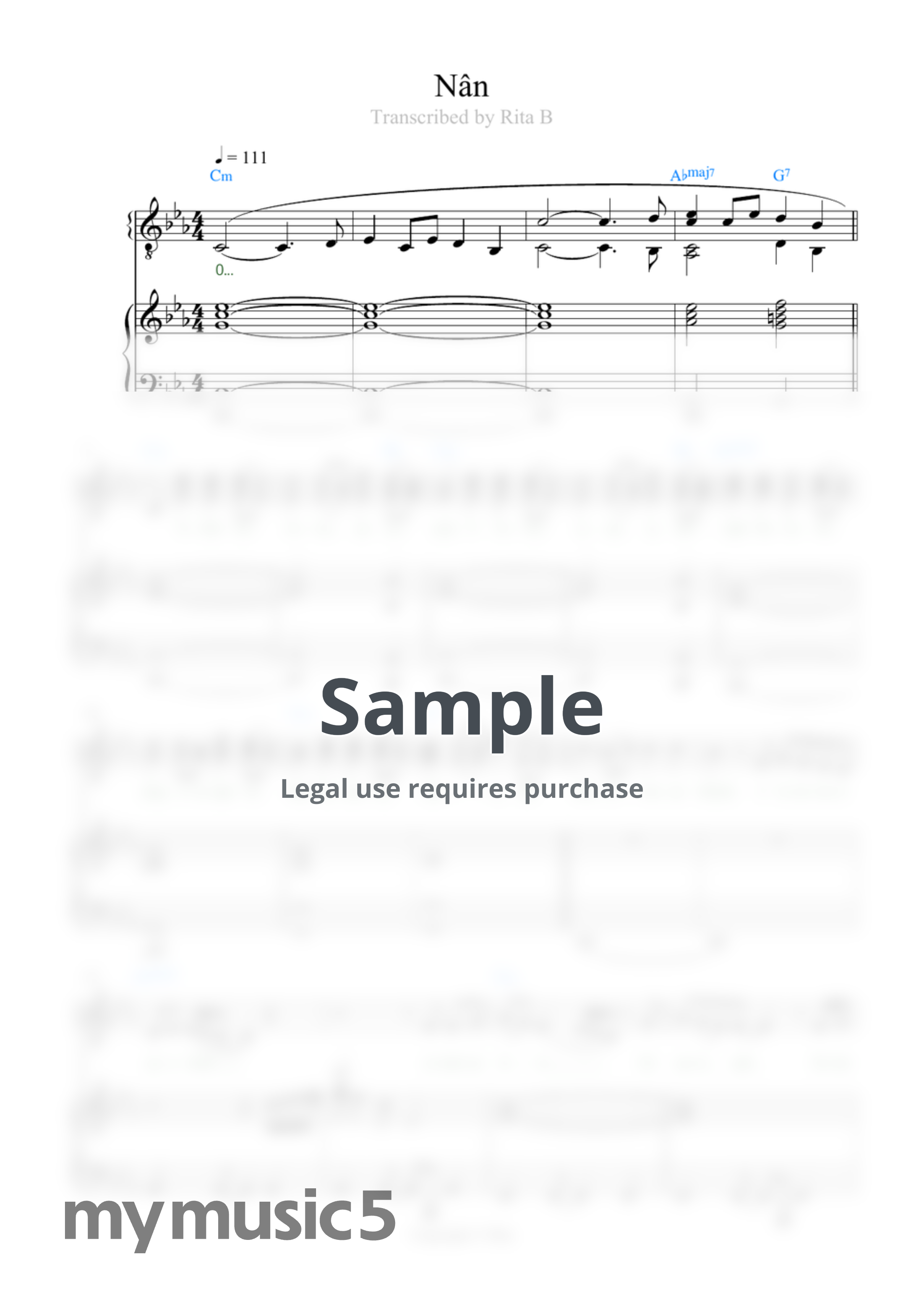 Alis - Nân (2 pdfs: duet+solo) by Rita B