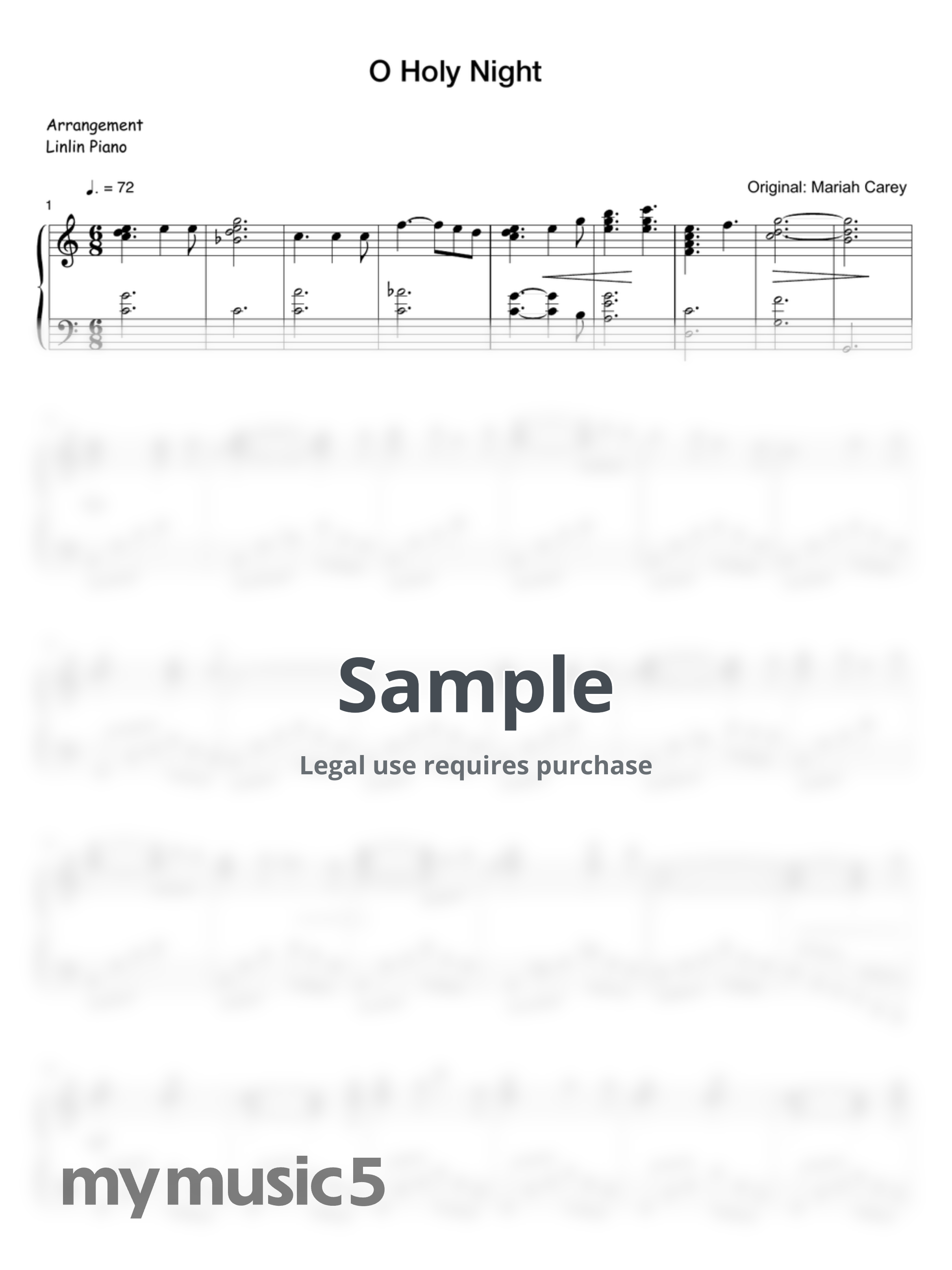 Mariah Carey - O Holy Night by Linlin Piano