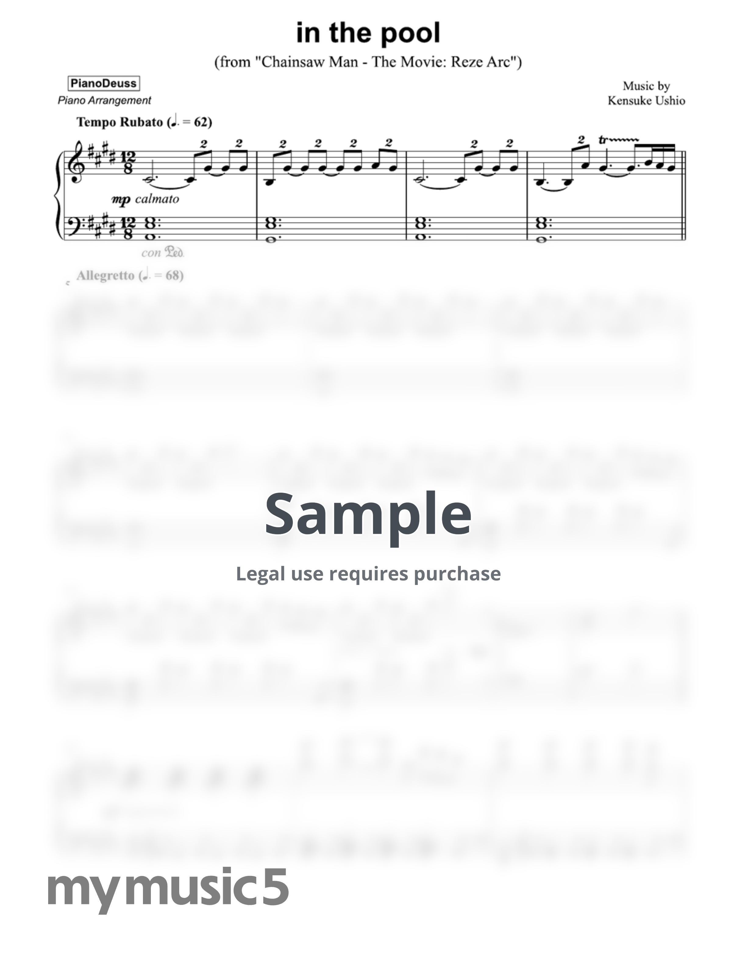 Chainsaw Man - The Movie: Reze Arc - in the pool by PianoDeuss