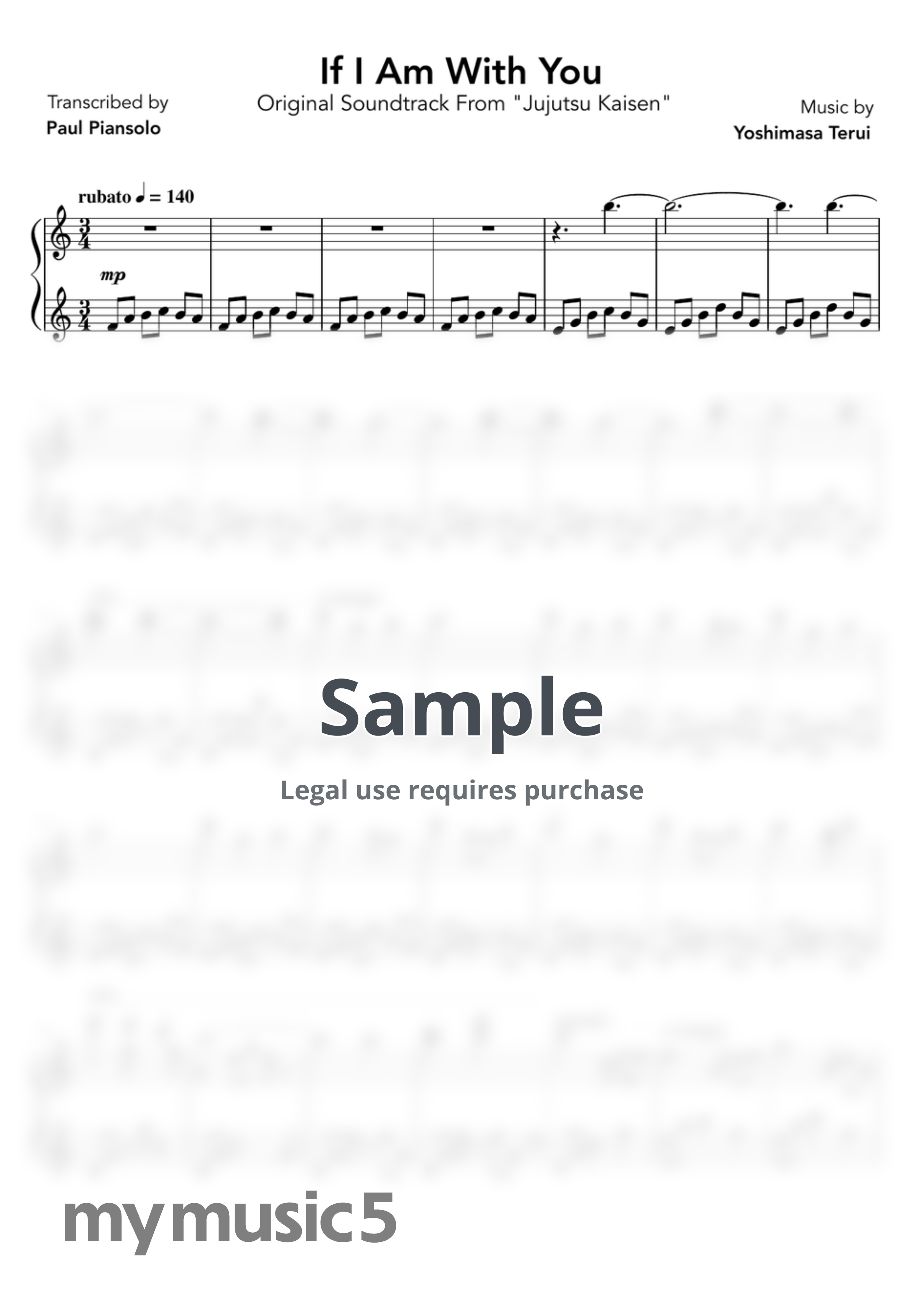 Yoshimasa Terui - Jujutsu Kaisen - If I Am With You (OST) by Paul Piansolo