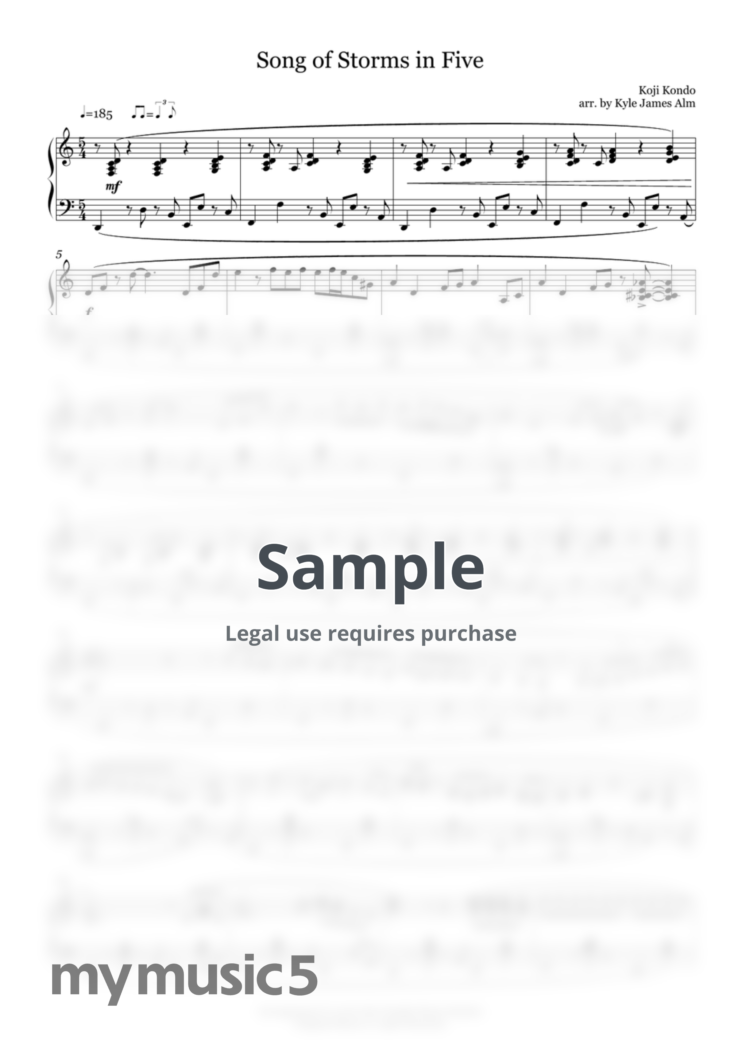 Koji Kondo - Song of Storms in Five by Kyle James Alm